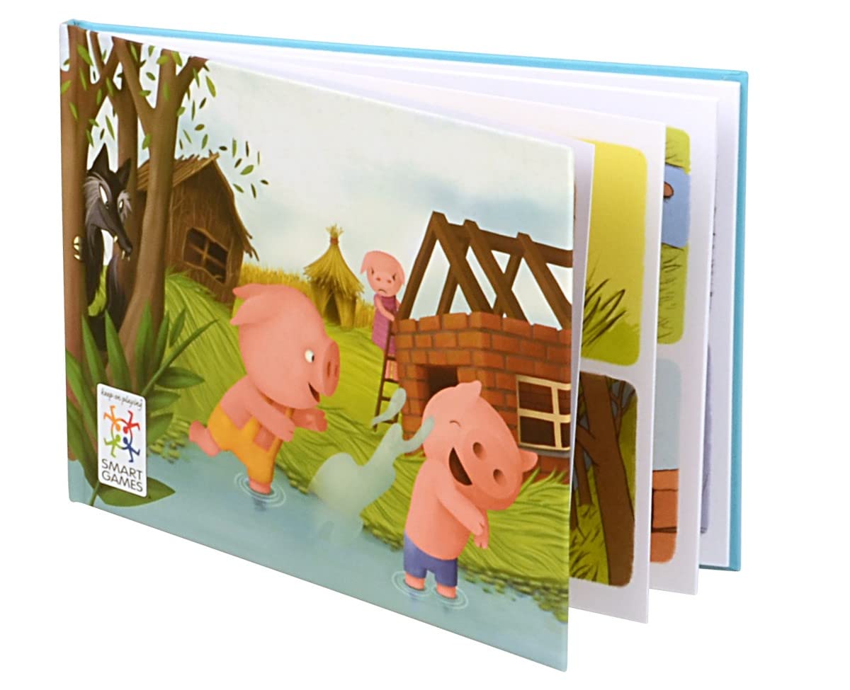 SmartGames - Les Trois Petits Cochons Deluxe - Remue-Méninges Éducatif - Jeu de logique et de Réflexion à Plusieurs Niveaux - 3 ans + - 1 joueur - 518853.