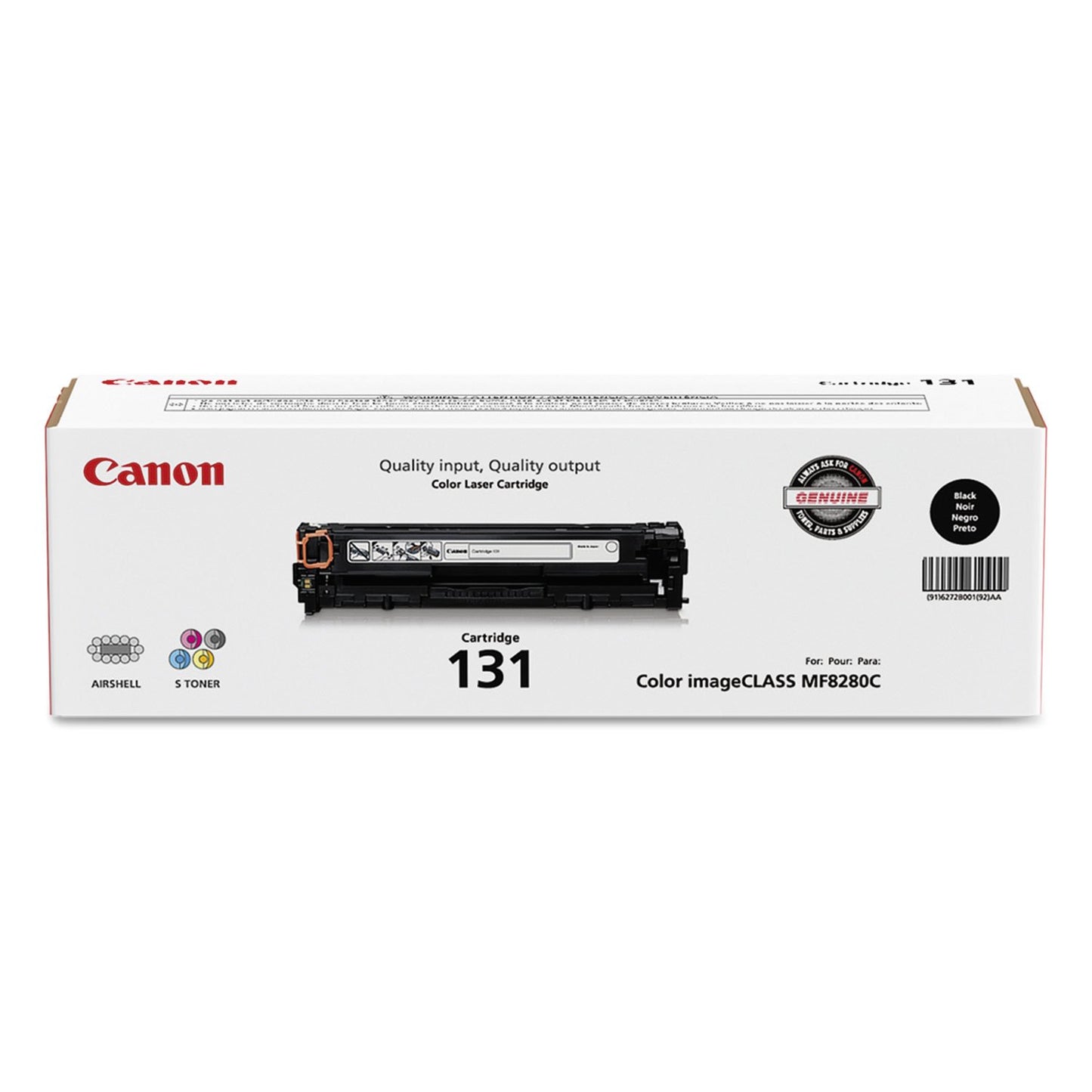 Canon 131 Toner Cartridge, Black (6272B001AA)