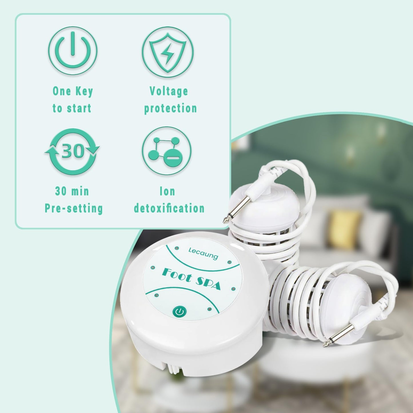 (White+5 Liners) - Portable Ionic Detox Foot Machine, Personal Cleanse Ionic Detox Foot Bath Spa Machine Ion Detox Machine for Home Travel