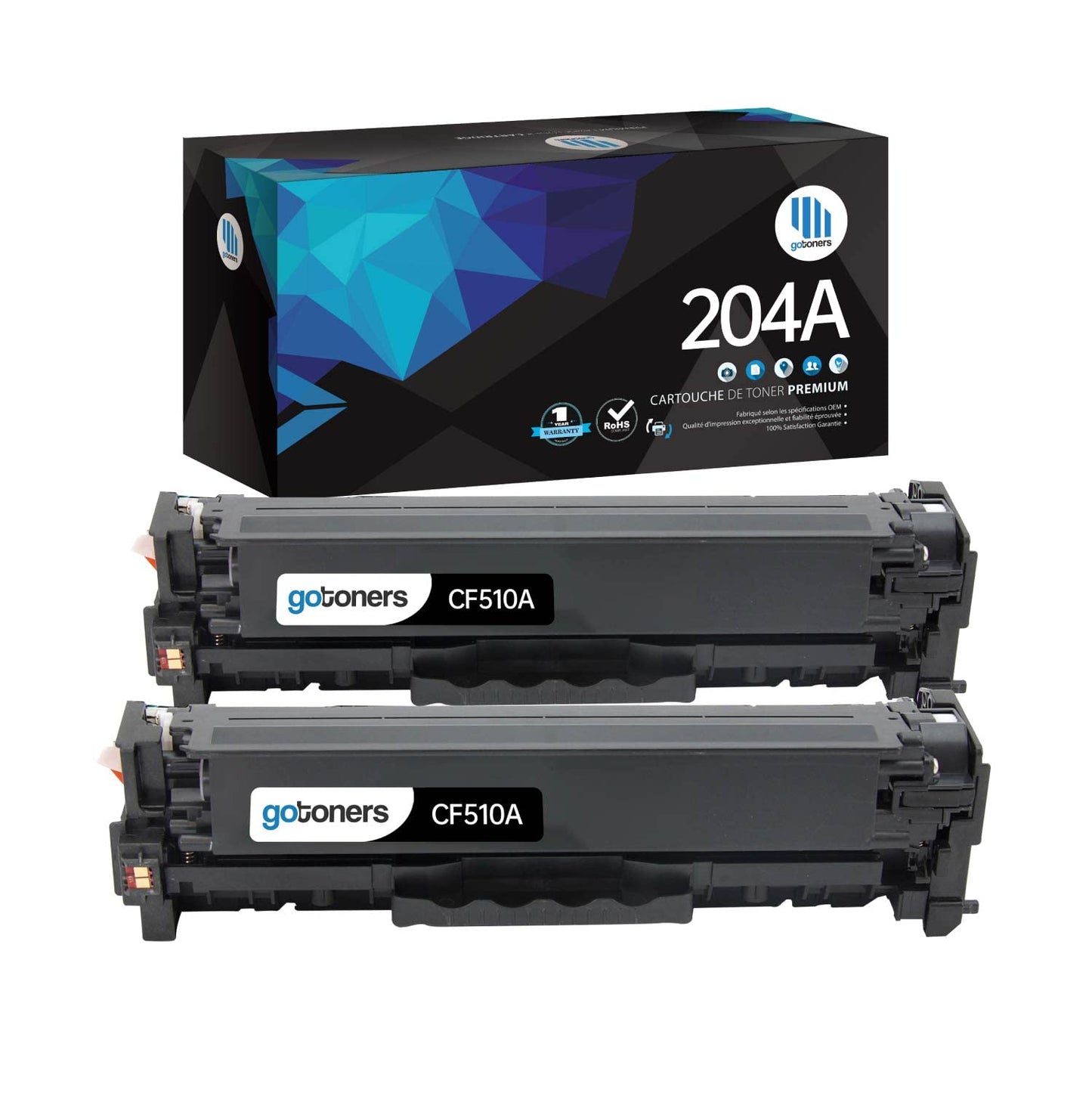 Gotoners 2PK Compatible 204A CF510A Toner Black for M180nw, M180nw Toner, Color LaserJet Pro MFP M180nw, MFP M180nw, M180nw Toner, M180n, M181fw, M154, M154a, M154nw