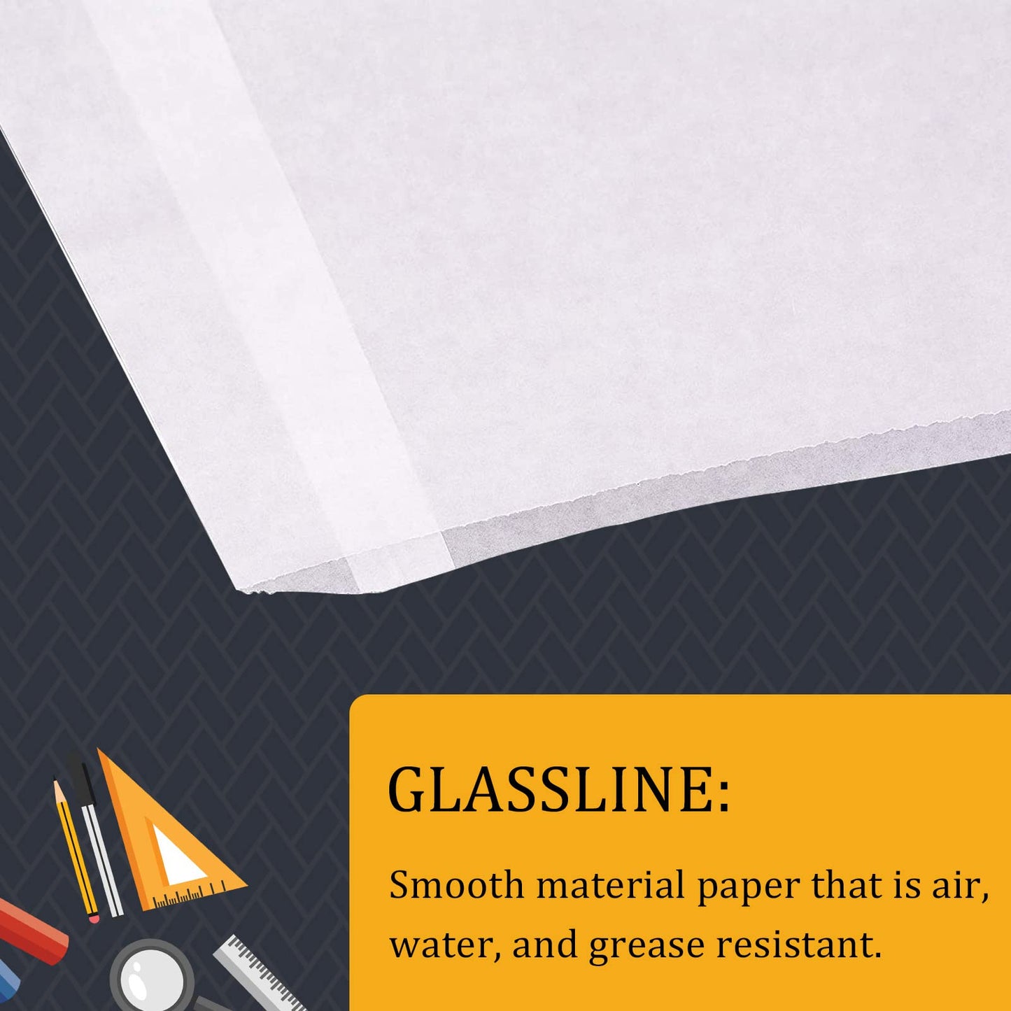Lineco Glassine Envelopes 8" x 10'', Pack of 100. Envelopes. Protect Photos, Prints, Negatives. Air, Water, Dust, Grease Resistant. Store Stamps, Coins, Scrapbooking, Storage.