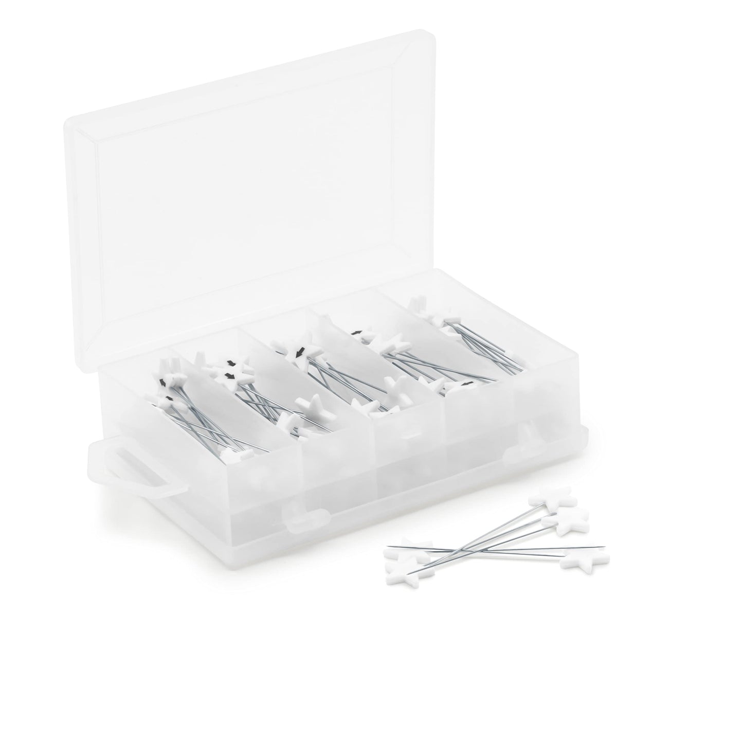 Dritz 3019 Flat Head Numbered and Directional Pins (115-Count), White