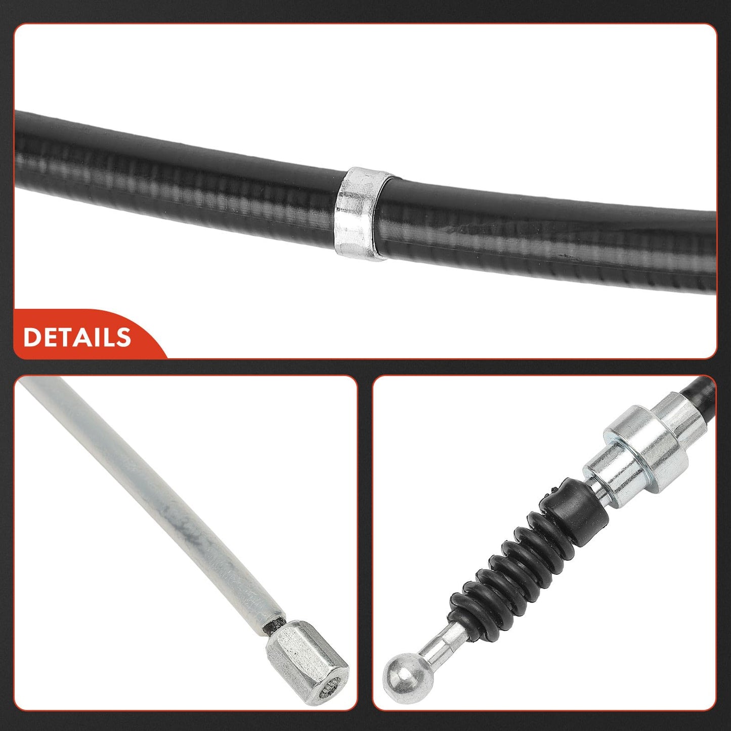 A-Premium Rear Driver and Passenger Side Parking Brake Cable Assembly Compatible with Volkswagen Models: Jetta 2000-2005, Jetta City 2007-2009, Golf, Golf City, Beetle, 2-PC Set