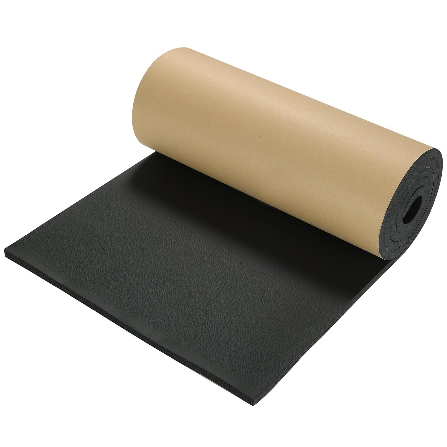 AMGSH 78in Extra Large Marine Foam Roll Sheet with Adhesvie, 1/2"Thick × 16"Wide × 78"Long Closed Cell Rubber Neoprene Foam Padding, Weather-Resistant Insulation Sheets for Crafting, Soundproofing