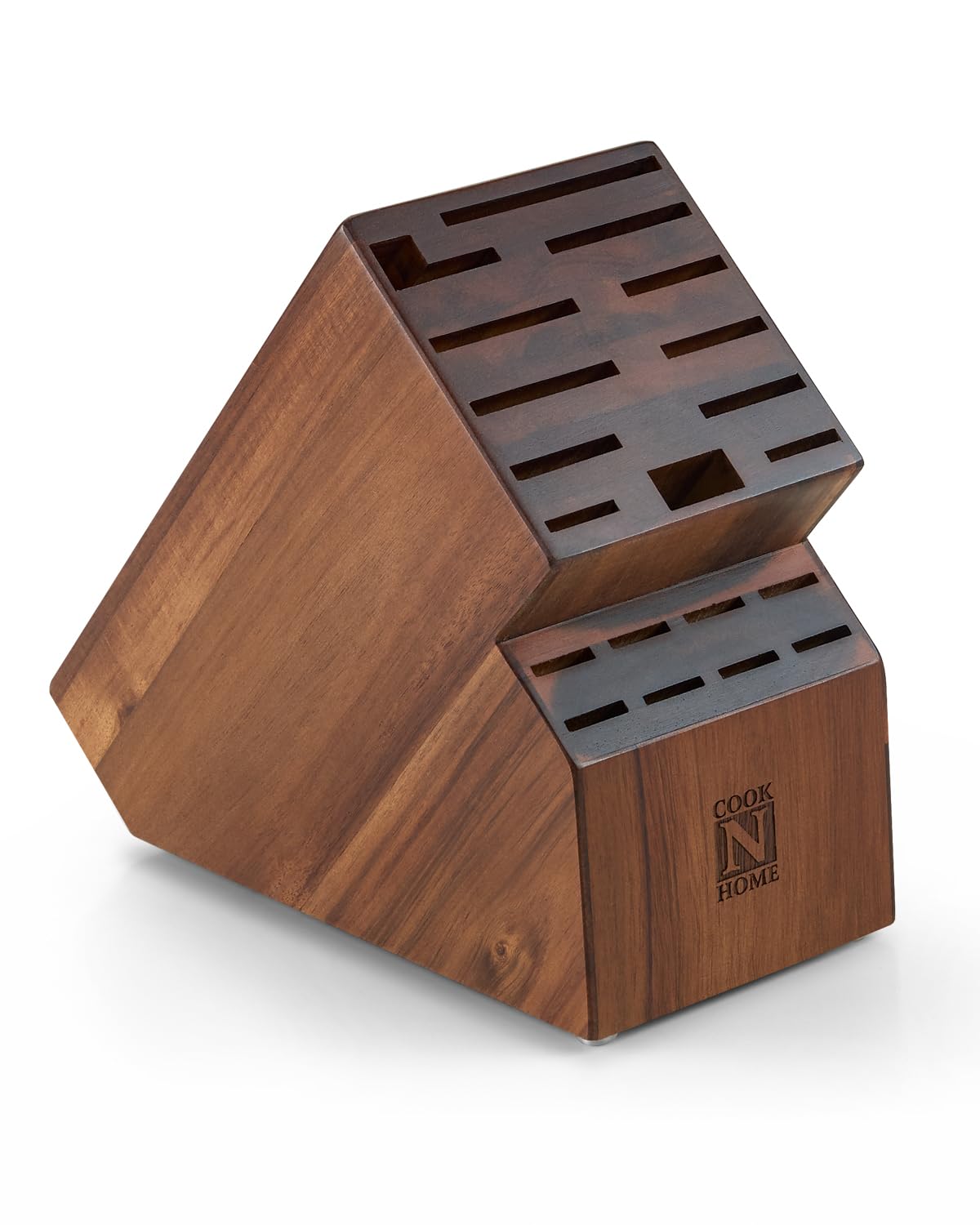 Cook N Home Knife Storage Block, 20 Slots, Acacia Wood,2660, color may vary