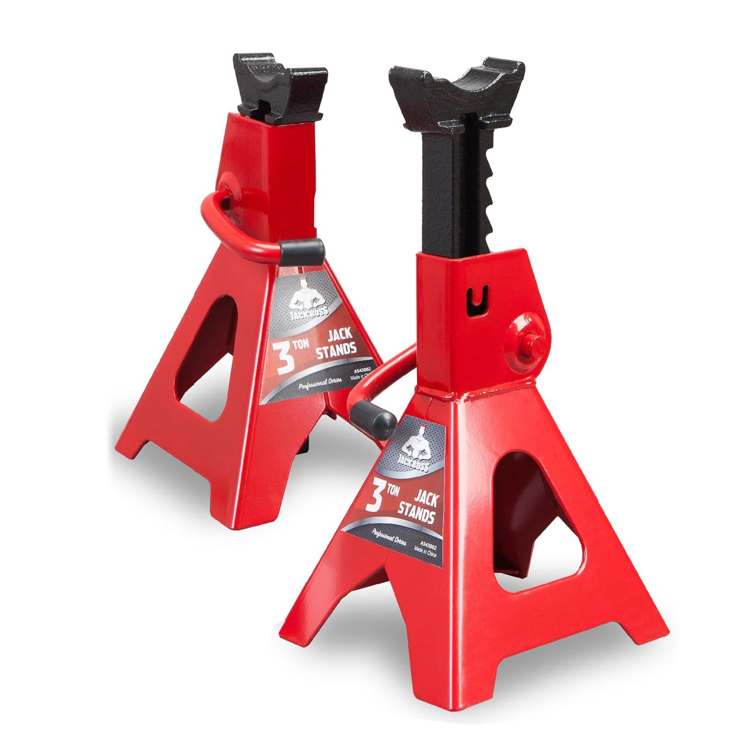 Jack Stands 3 Ton (6,000 LBs) Car Jack Stand Adjustable Car Lifting Stand (Not Suitable for SUV,Truck), Red, 2 Pack
