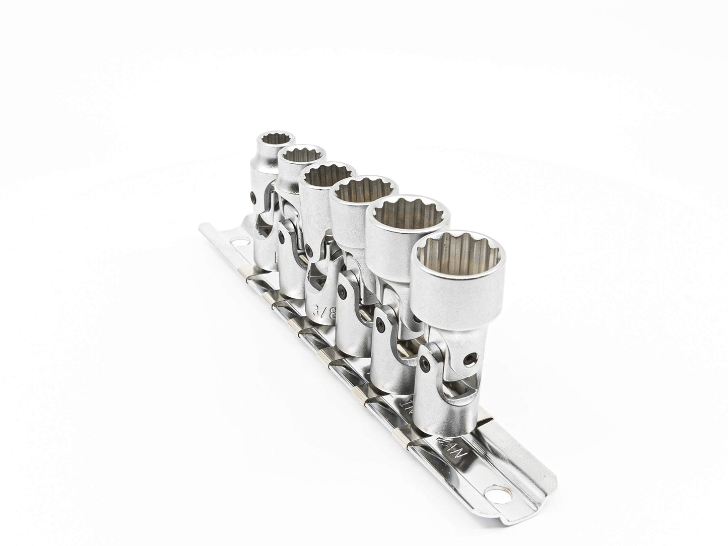 Genius Tools 6 Piece 1/4" Drive SAE Universal Hand Socket Set (12-Point), Matte Finish - US-206S