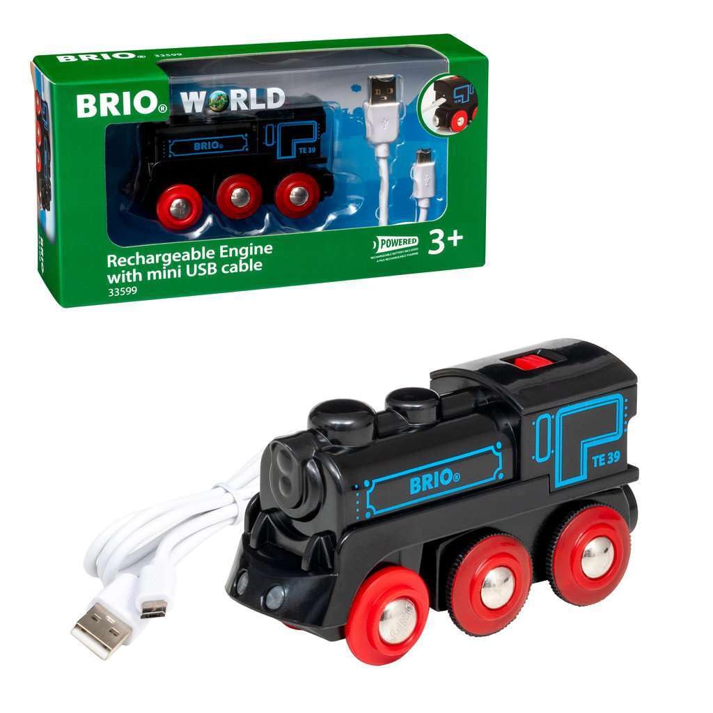 BRIO World - 33599 Rechargeable Engine | Battery-Powered Toy Train for Kids Aged 3+