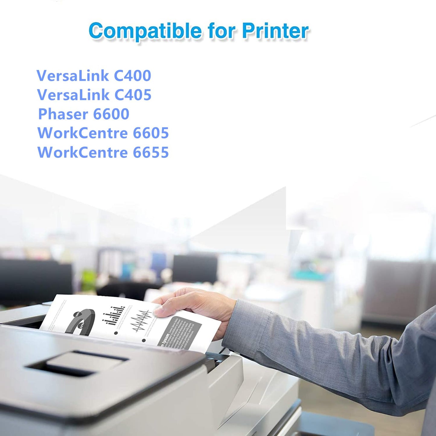 Compatible VersaLink C400 C405 Waste Toner Box for Xerox VersaLink C400 C405 Phaser 6600 WorkCentre 6605N 6605DN 6655 Waste Toner Container Cartridge (108R01124) 30K Pages