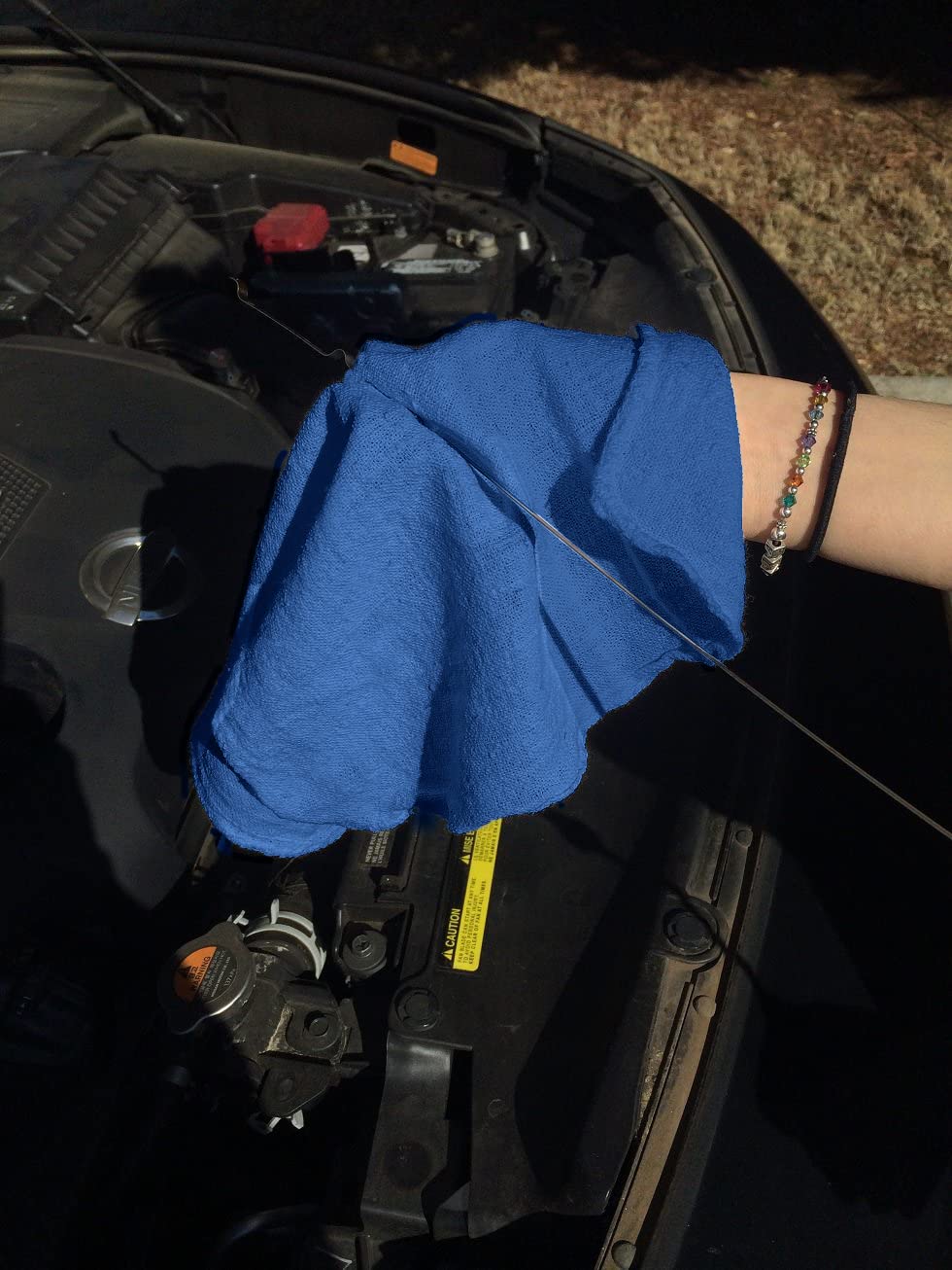 Avalon Towels Cotton Shop Towels – (Pack of 150) Size 12x14 Inches Cleaning Rags – Absorbent Shop Rags and Multipurpose Cleaning Towels for Automobiles, Industries, Garage and Homes (Blue)