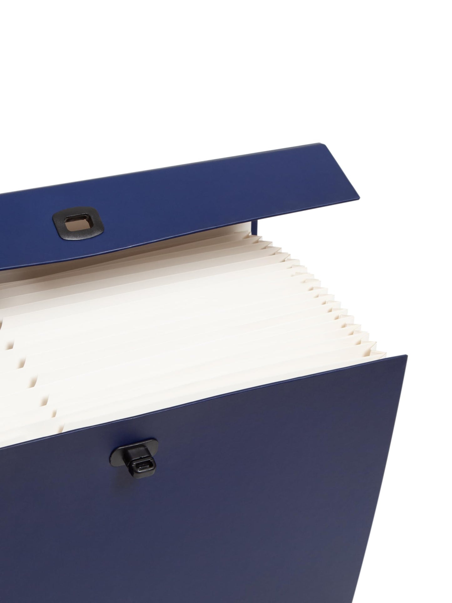 Smead Expanding File Box, Letter and Legal Size, 19 Pockets, Blue, Portable Handle and Latch Closure, Holds 1400 Sheets, for Home Office and Business Document Organization
