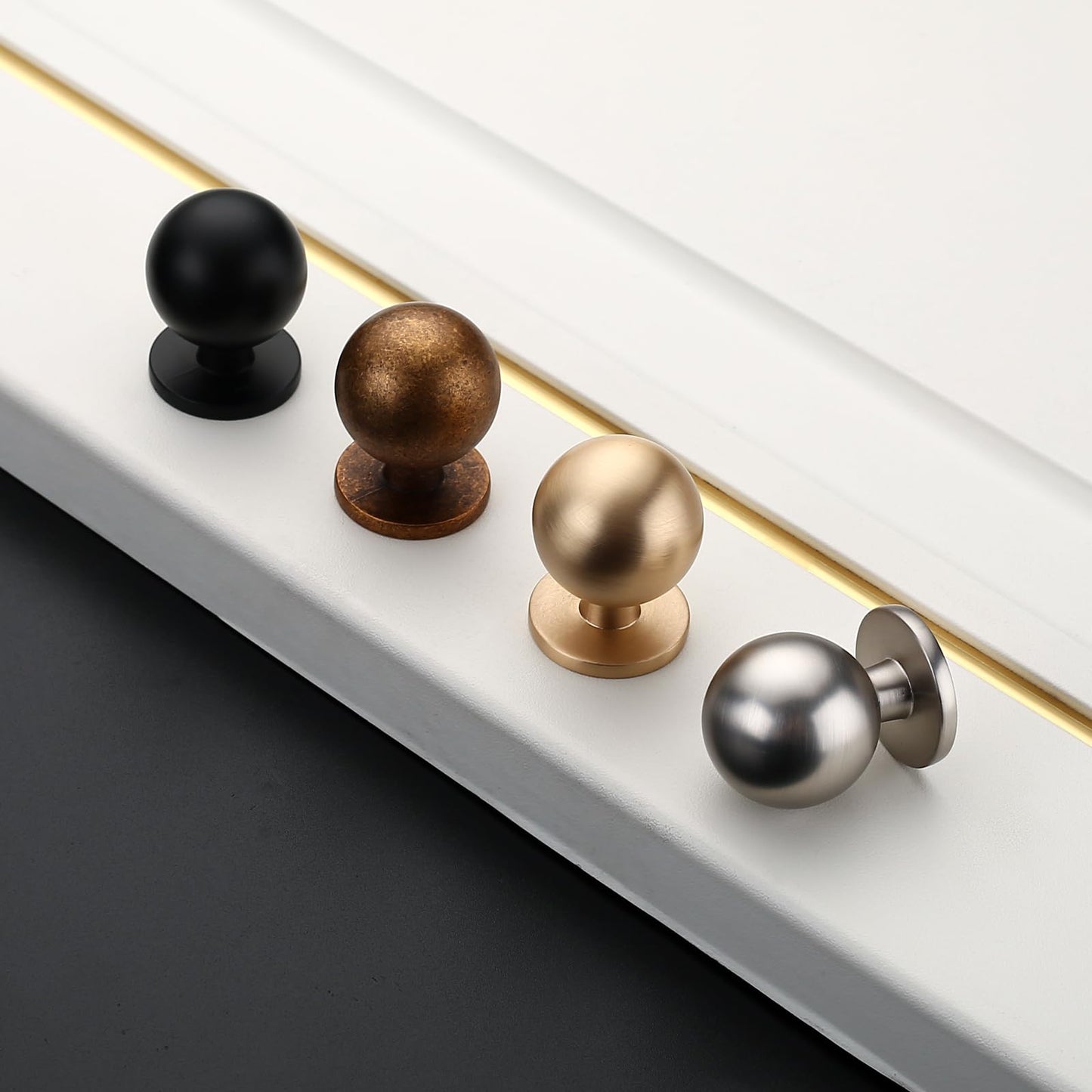 Asidrama 10 Pack Champagne Bronze Kitchen Cabinet Knobs Square Dresser Knobs Drawer Knobs Cabinet Hardware Zinc Knobs for Dresser Drawers