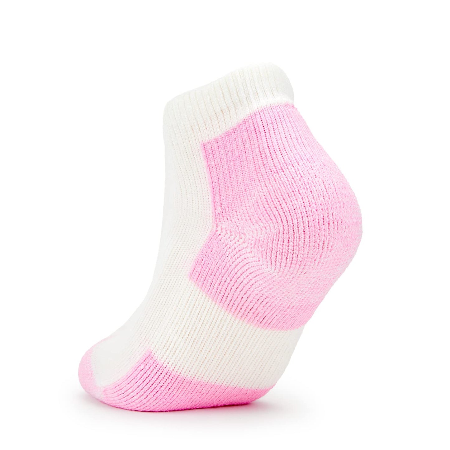 Thorlo Women's Distance Walking Sock 3 Pack, White/Pink, Medium Shoe Size 7-9