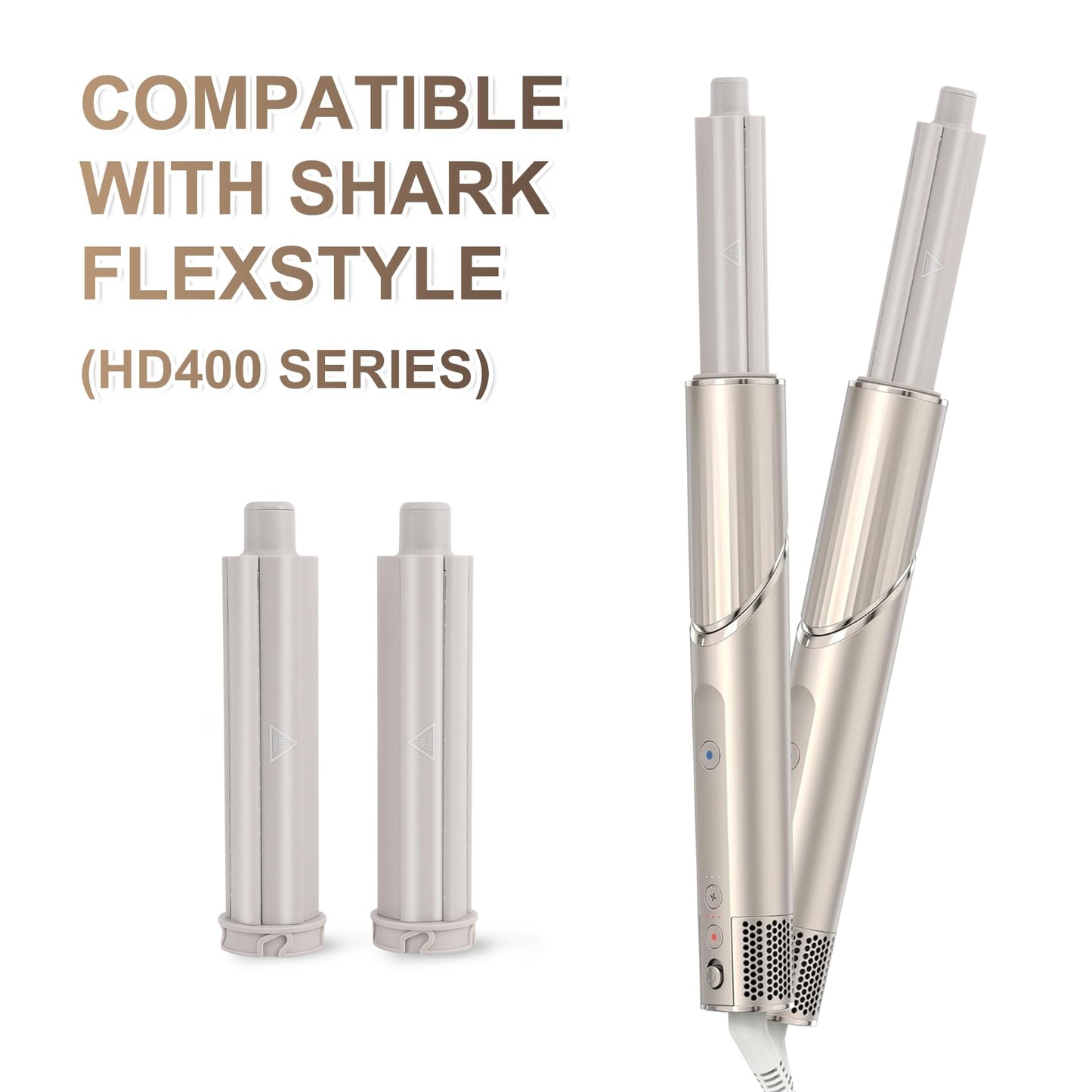 1 Pair Auto-Wrap Curlers Compatible with Shark FlexStyle (HD400 Series) Curling Iron Accessory, Self-Curling Attachment,Effortless Curls, Waves & Volume Hair Tools,Hair Styler & Drying Tool.