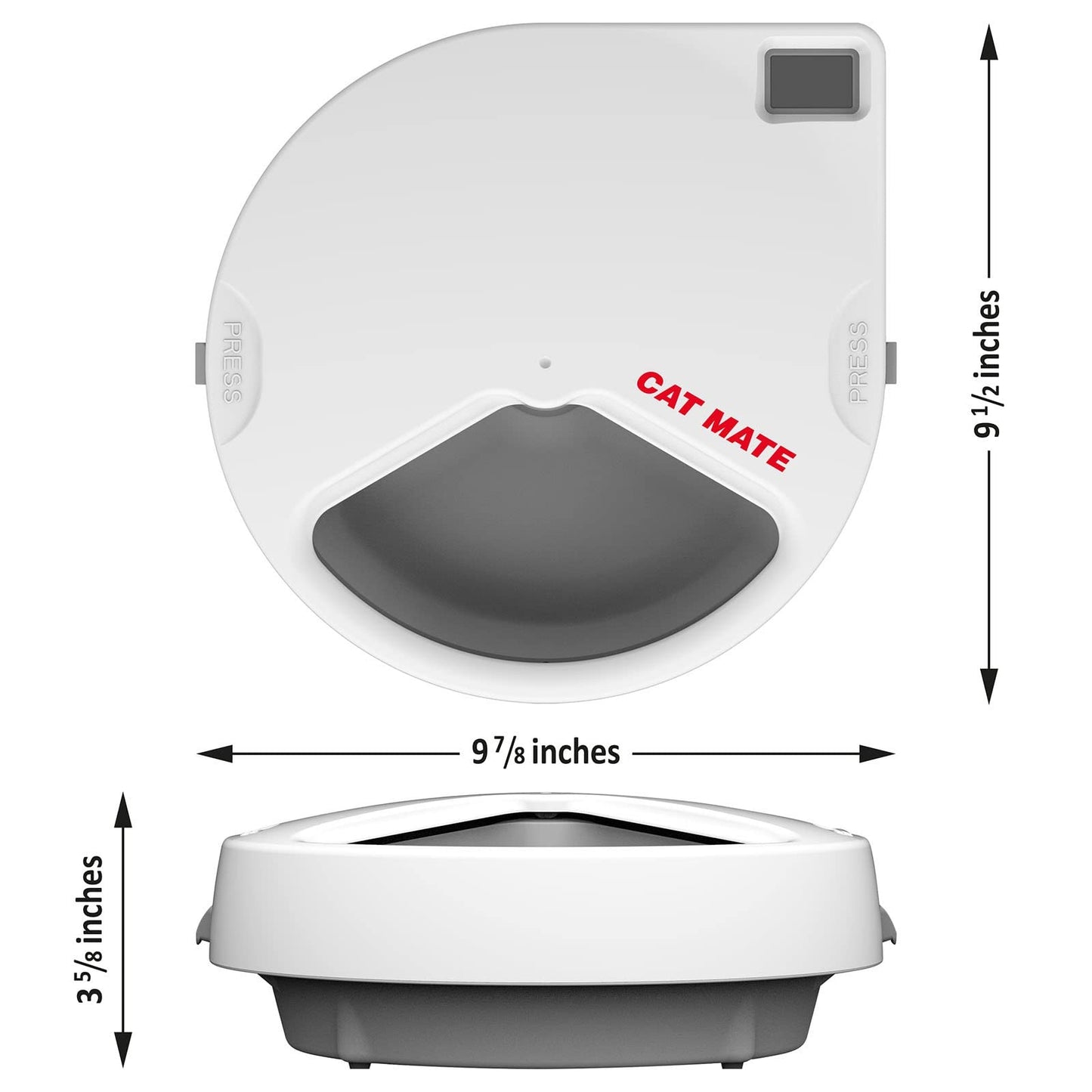 Cat Mate C300 Automatic 3 Meal Pet Feeder with Digital Timer for Cats and Small Dogs