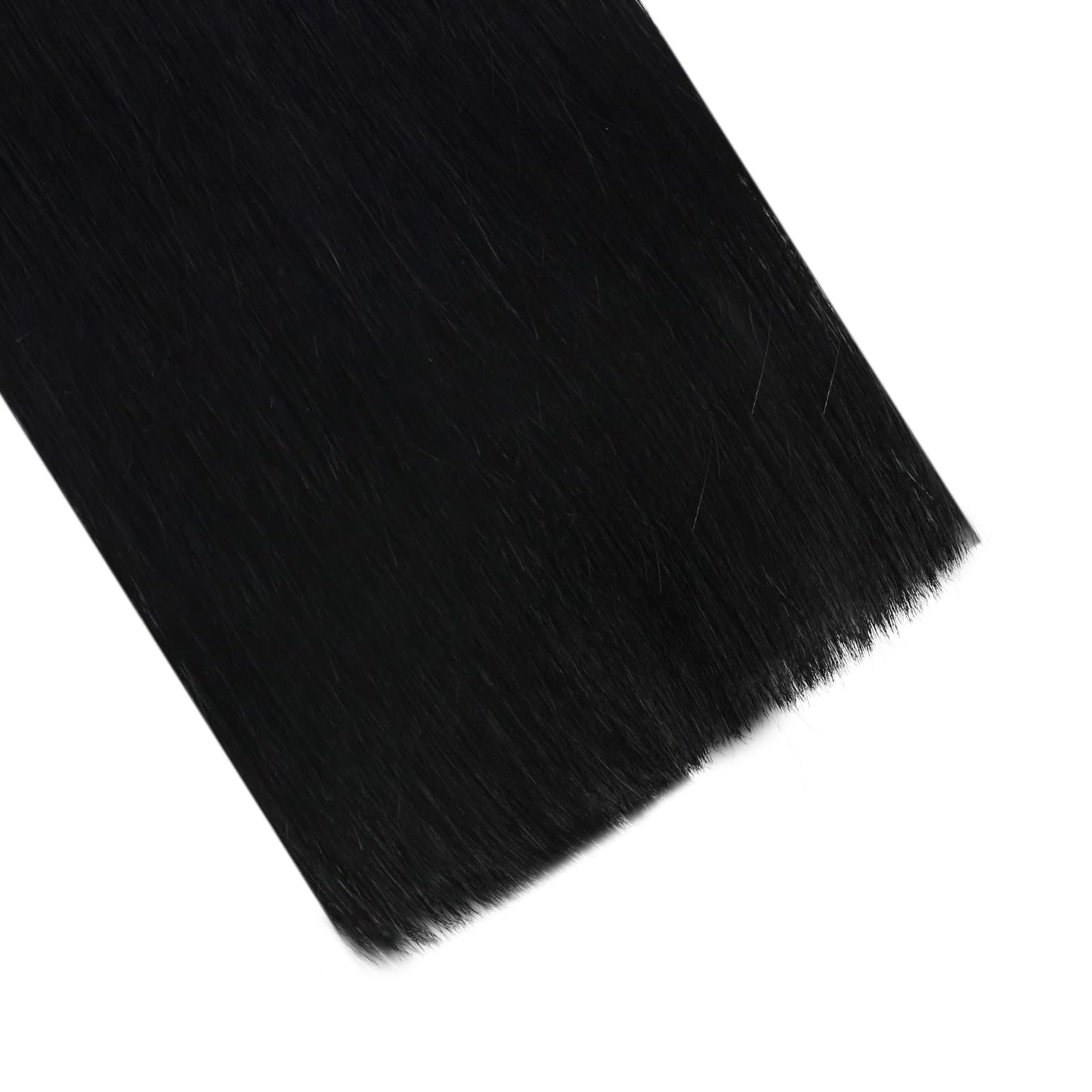 Ugeat Black Nano Beads Hair Extensions for Women Invisible Nano Tip Hair Extensions Human Hair Jet Black Human Hair Extensions Nano Extensions with Cold Fusion 22 Inch 50g 50s