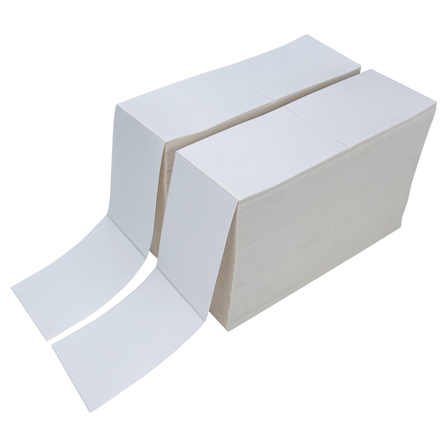 L LIKED 4000 Fanfold 4" x 6" Direct Thermal Shipping Labels, with Perforated Line for Thermal Printers - Compatible with Zebra & Rollo Printer