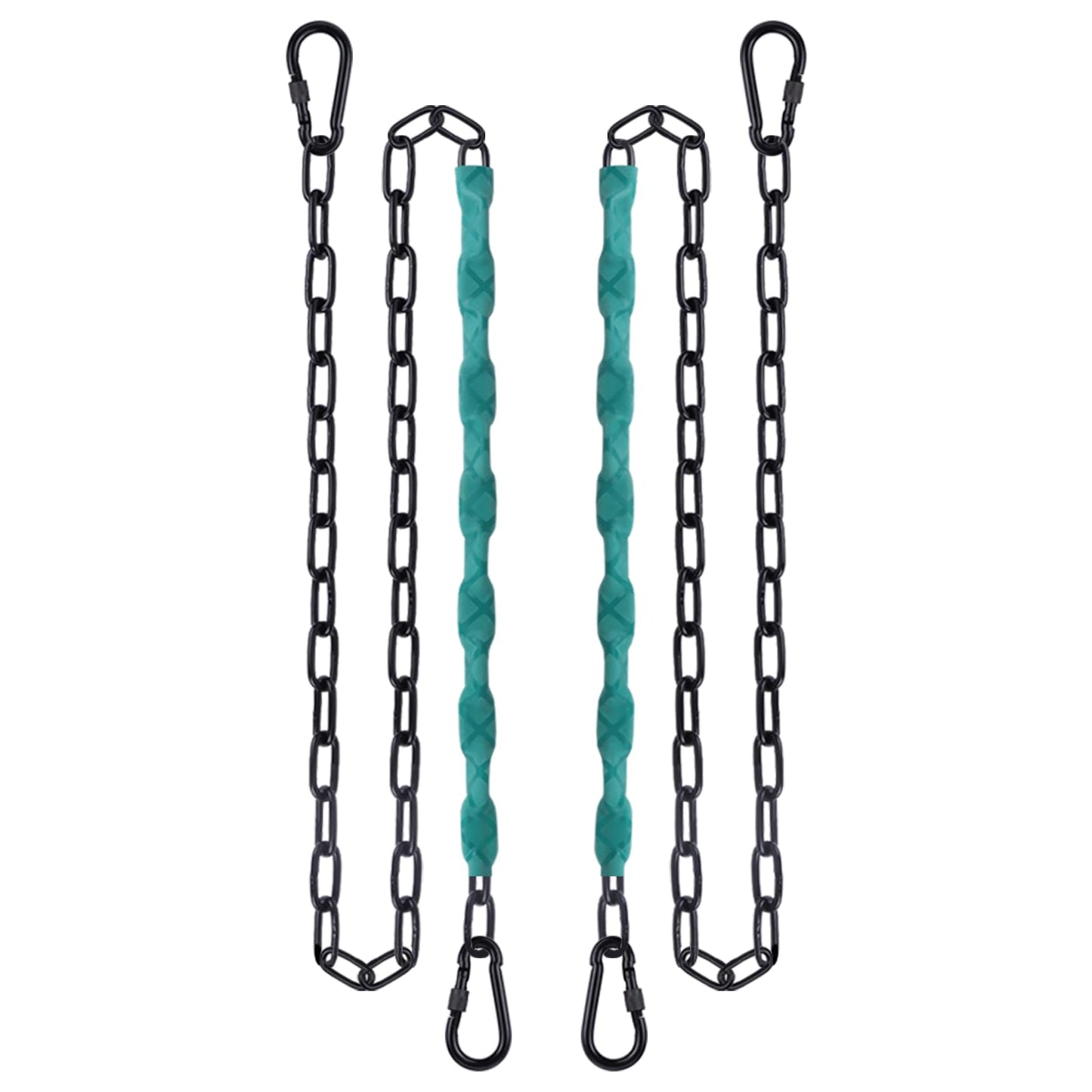 2-Pack Stainless Steel Anti-Rust Chain Suspension Kit, 64-Inch Buckle Hanging Chair Chain, Suitable for Heavy-Duty Hammocks, Swings, Sandbags, Etc., Load Capacity 1000Lb