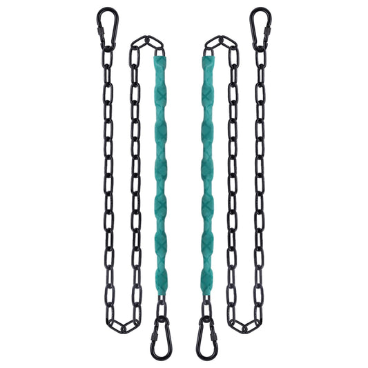 2-Pack Stainless Steel Anti-Rust Chain Suspension Kit, 64-Inch Buckle Hanging Chair Chain, Suitable for Heavy-Duty Hammocks, Swings, Sandbags, Etc., Load Capacity 1000Lb