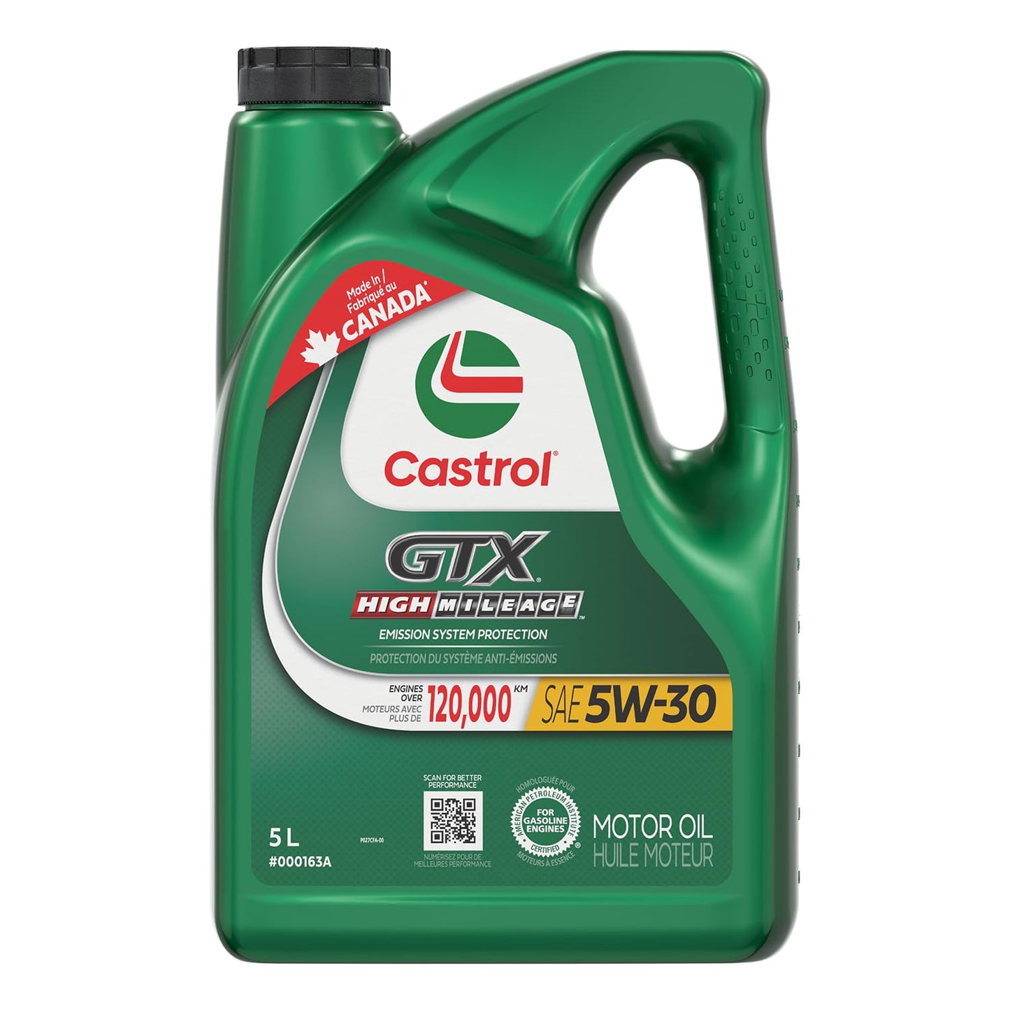 Castrol GTX High Mileage 5W-20, 5 Litres | Made in Canada