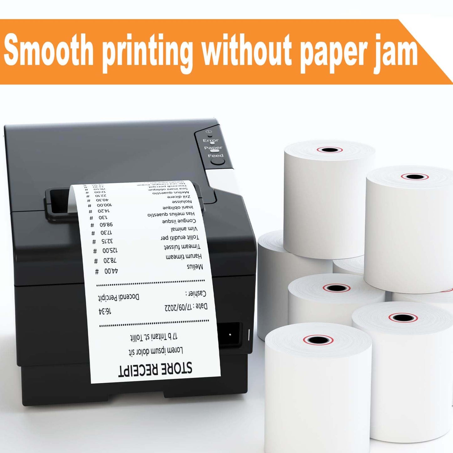 Coopaty 3 1/8 in x 230 ft Thermal Receipt Paper for POS Register (10 Rolls)