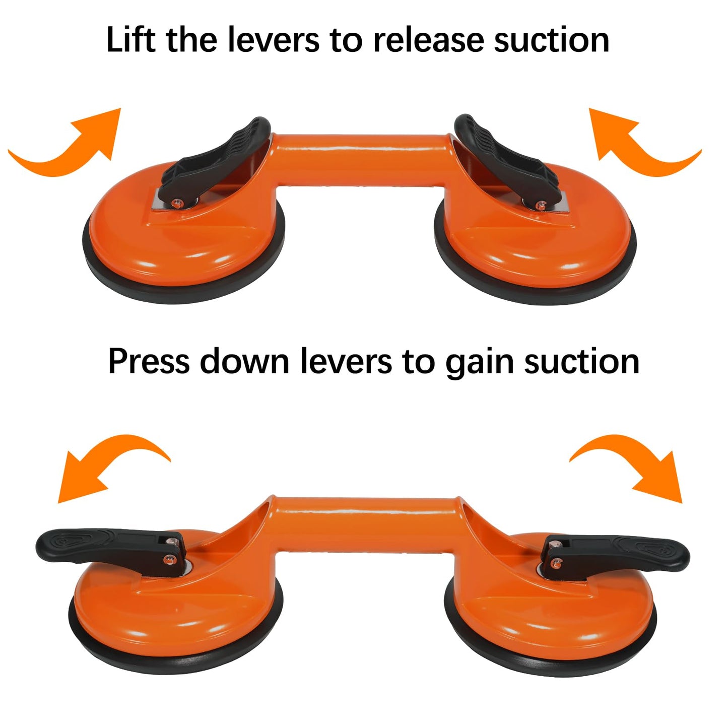 Floor Gap Fixer Tool for Laminate Floor Gap Repair Plank Grabber Includes Heavy Duty Aluminum Suction Cup and Fiberglass Handle Rubber Mallet (Can't Use on Scraped Surface Floor)