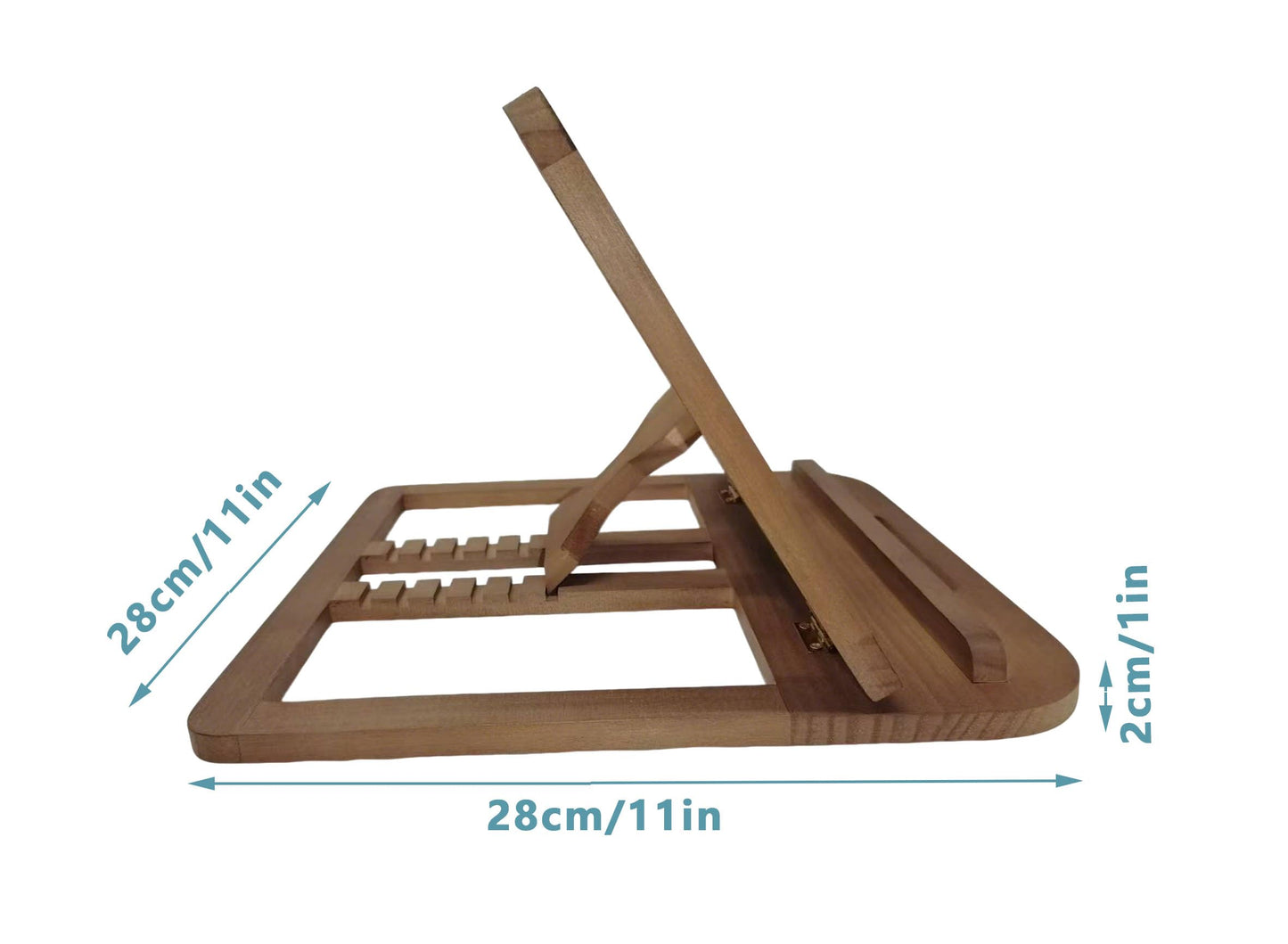 SummitRush Wooden Laptop Stand for Desk & Wood - Style Laptop Stand, Foldable and Adjustable Ergonomic Notebook, Book, Phone & Tablet Stand, 6 - Gear Angle Adjustment, Cooling for 10-15.6 Inch