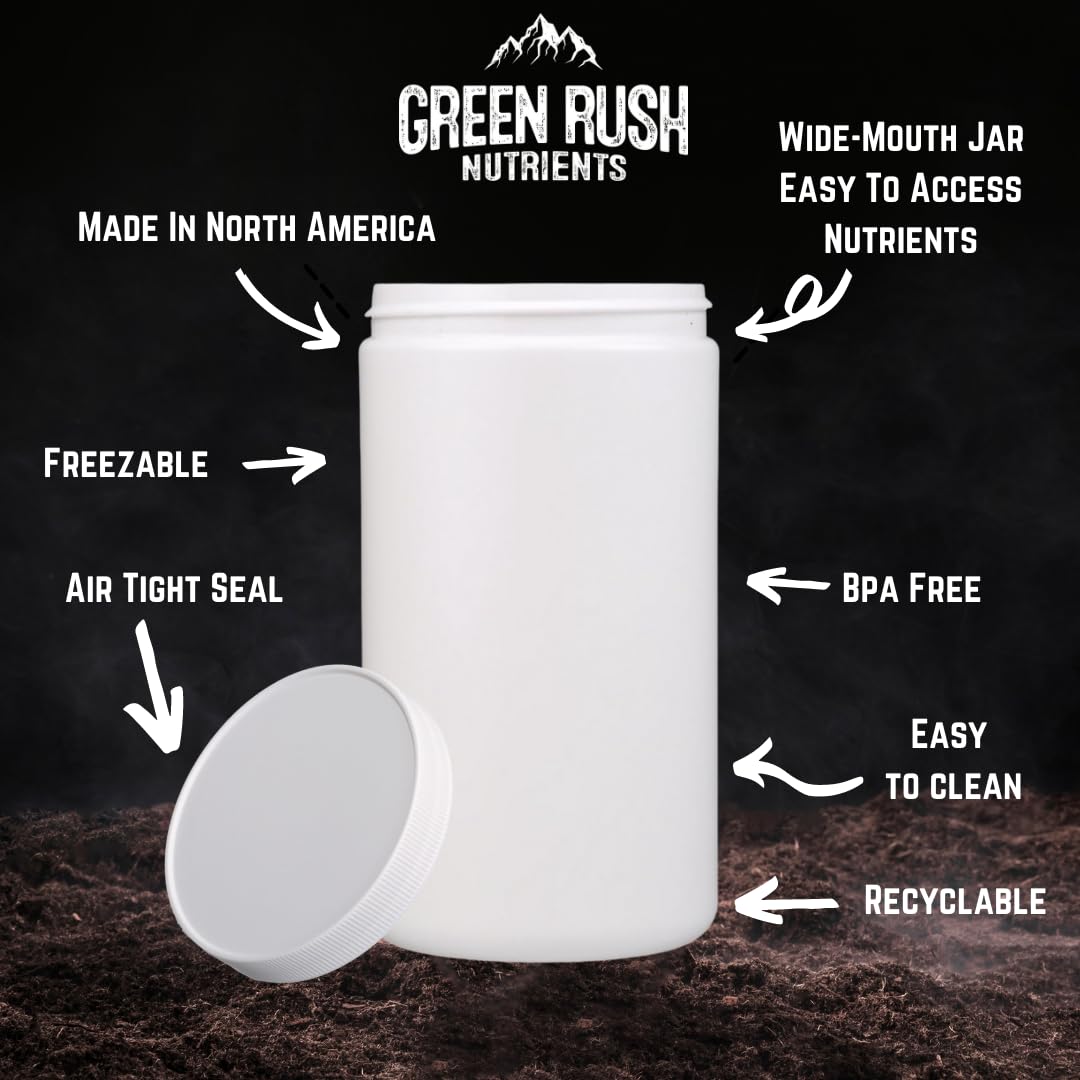 Green Rush Nutrients Organic Double Pack - Leafy Green Grow & Beefy Bud Bloom Combo for Veg & Bloom (500g Each)