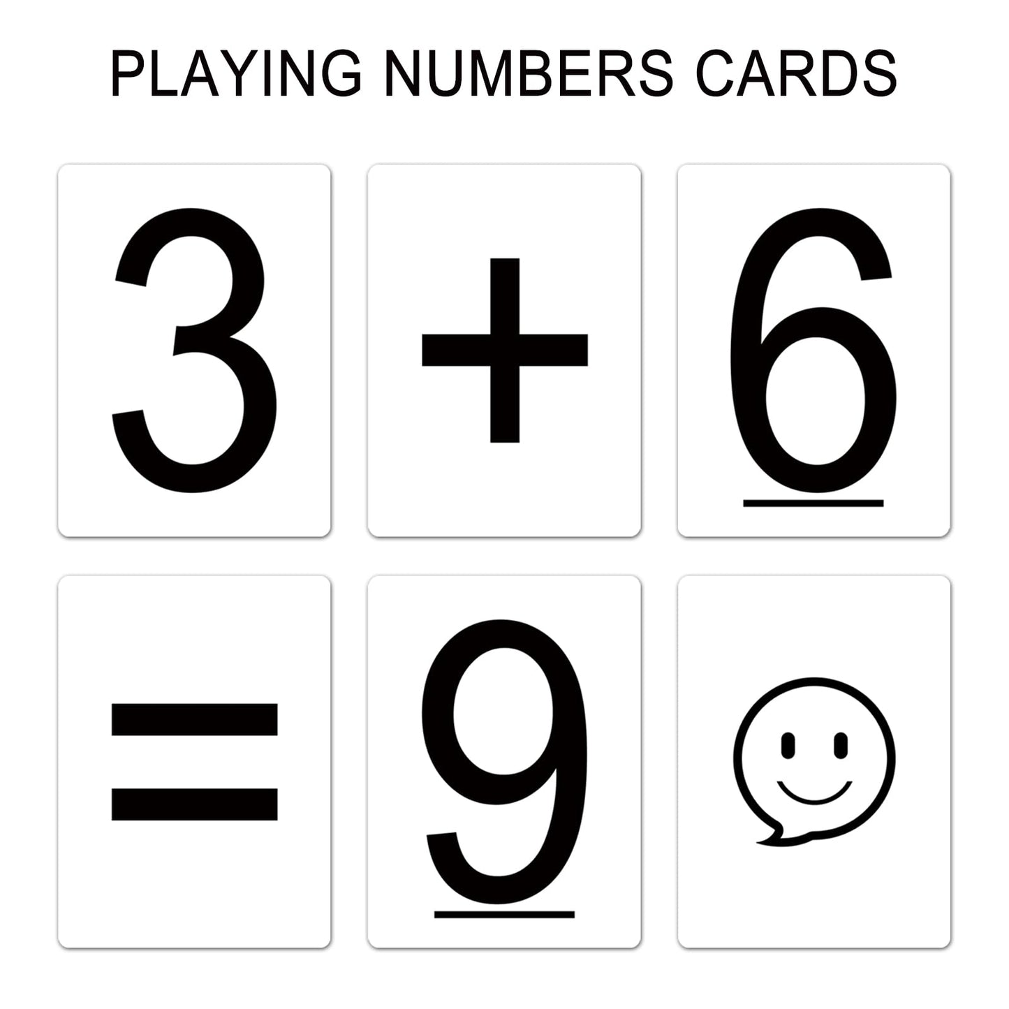 HUYUCC 5 Decks Number Cards for Classroom Supplies, Blank Deck Number Cards 0-9 Set of 55