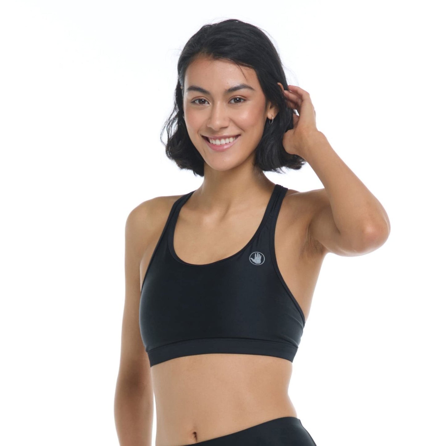 Body Glove Women's Standard Equalizer Medium Support Bikini Top Swimwear, Black, Medium