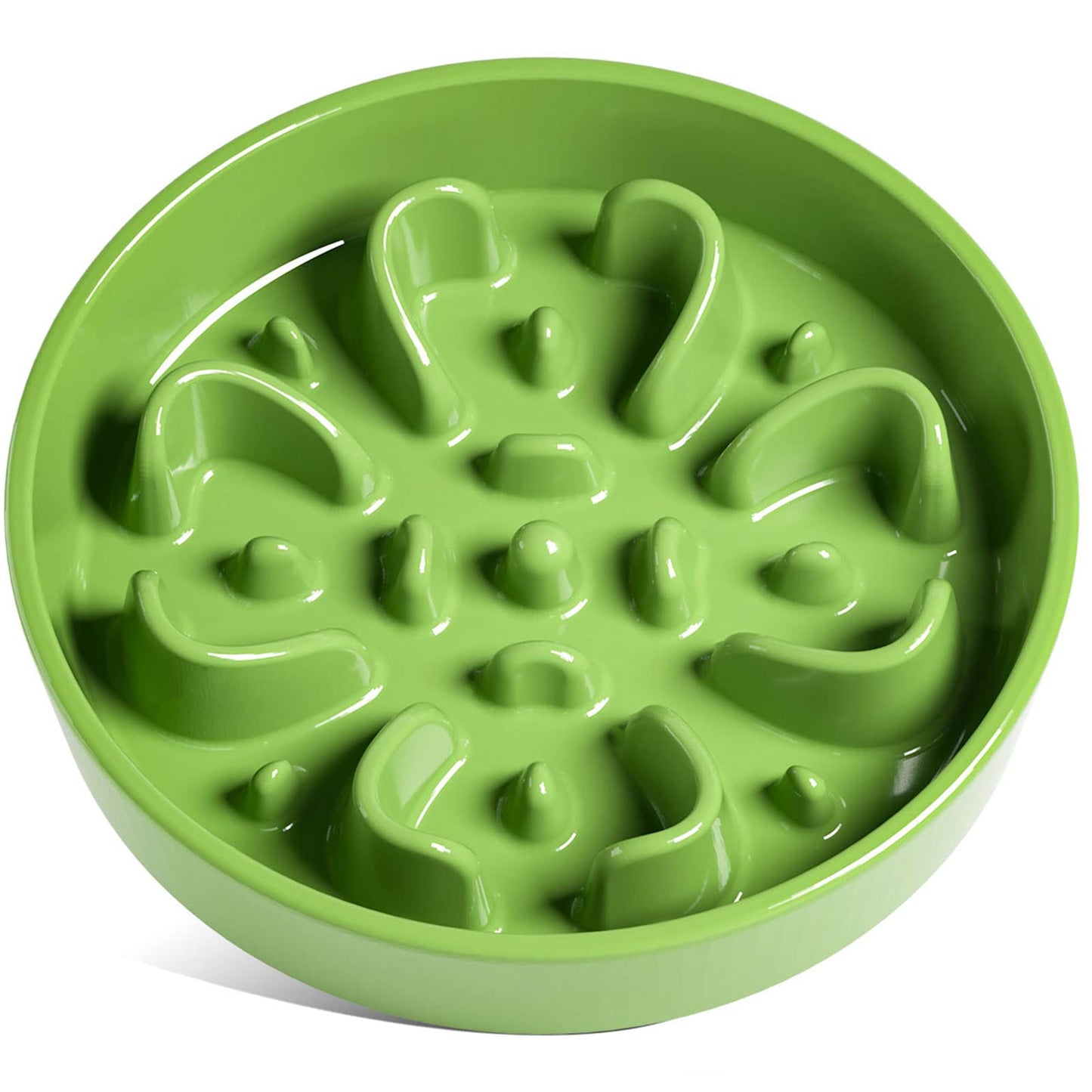 LE TAUCI Slow Feeder Dog Bowls Ceramic, 3 Cups Slow Feeding Dog Bowl Medium Large Breed, Maze Dog Bowl for Fast Eaters, Dog Dishes to Slow Down Eating, Puzzle Dog Food Bowl, Clover Green