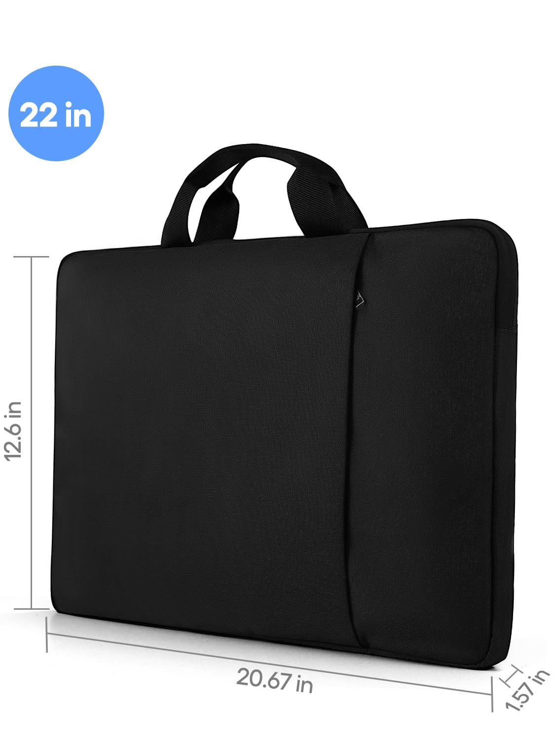 UPERFECT Laptop Sleeve 22-inch for Laptop/Portable Monitor/Notebook/Tablet with Large Capacity Side Pockets & Durable Handle-Waterproof/Shockproof-Padded Compartments-Zippered Accessory Storage