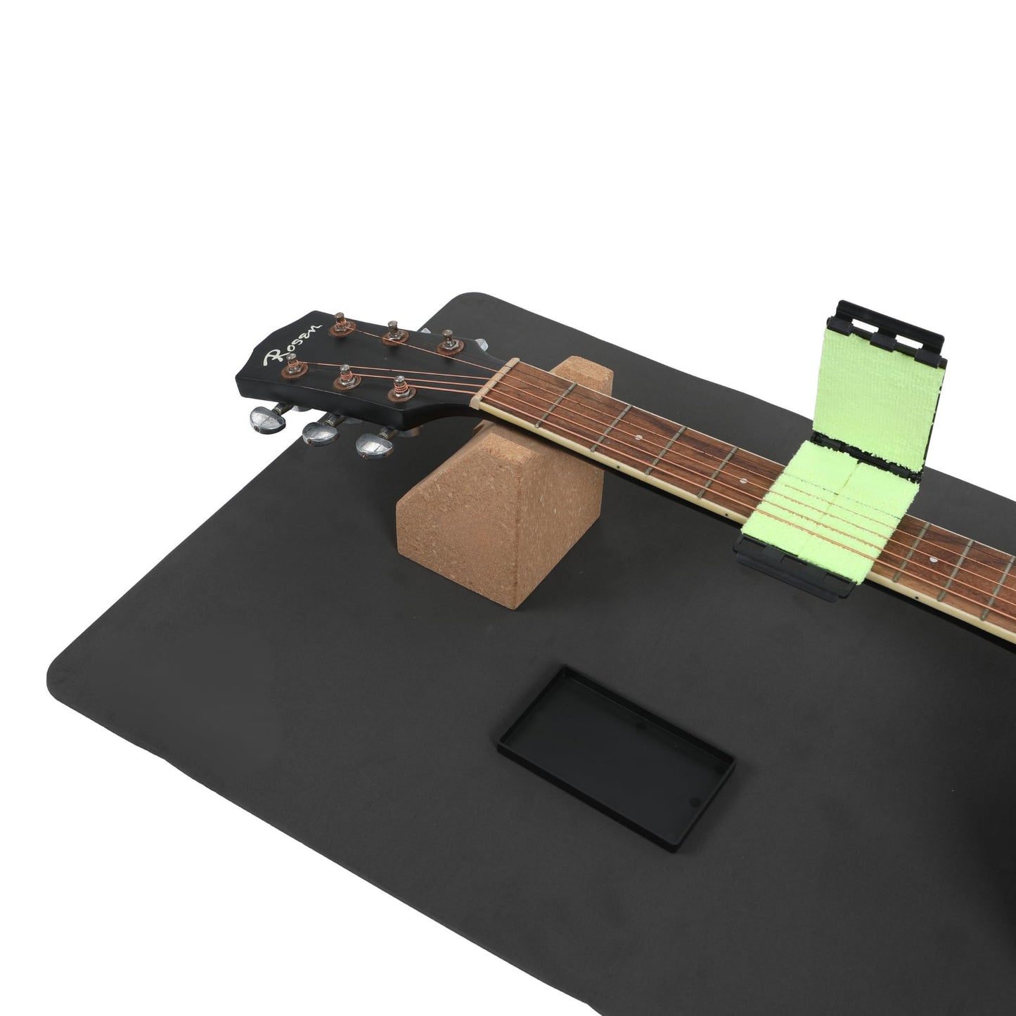 IRSTBL - 104 × 44 cm Guitar Work Mat & Adjustable Cork Neck Rest – Non-Slip Repair Cradle for Acoustic, Electric, Ukulele & Violin – Includes String Cleaner Tool & Carry Strap