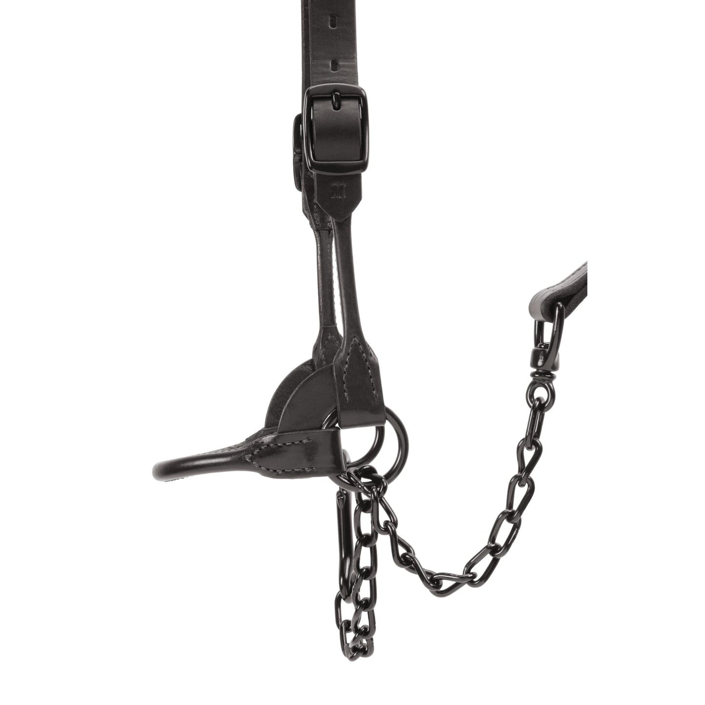 Weaver Livestock Leather Magic Show Cattle Halter, Adjustable, Modern Style Cow Calf Halter, Livestock Handling Equipment for Showing, Black