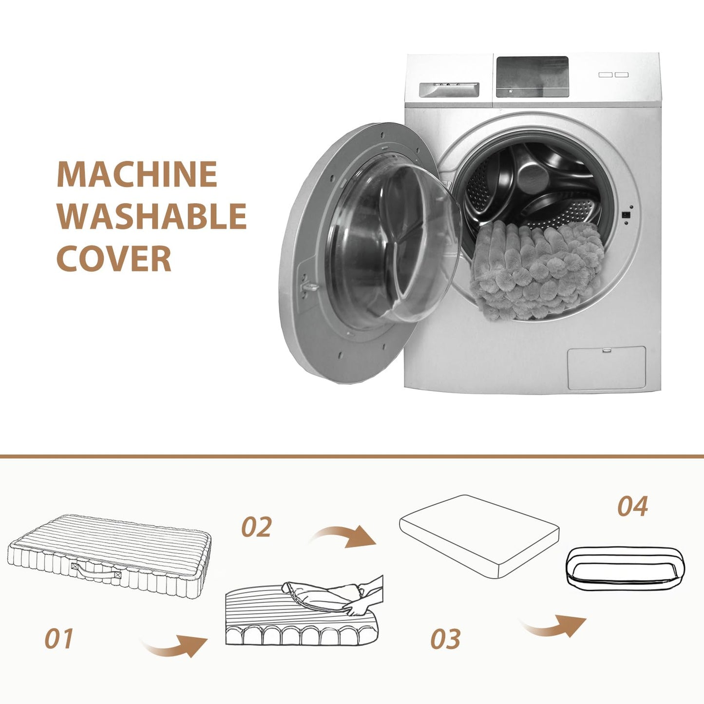 Colvay Dog Bed Medium, Lit Pour Chien with Removable Machine Washable Cover, Orthopedic Dog Bed for Crate with Non-Slip Bottom, Comfy Dog Beds | Lit Chien.