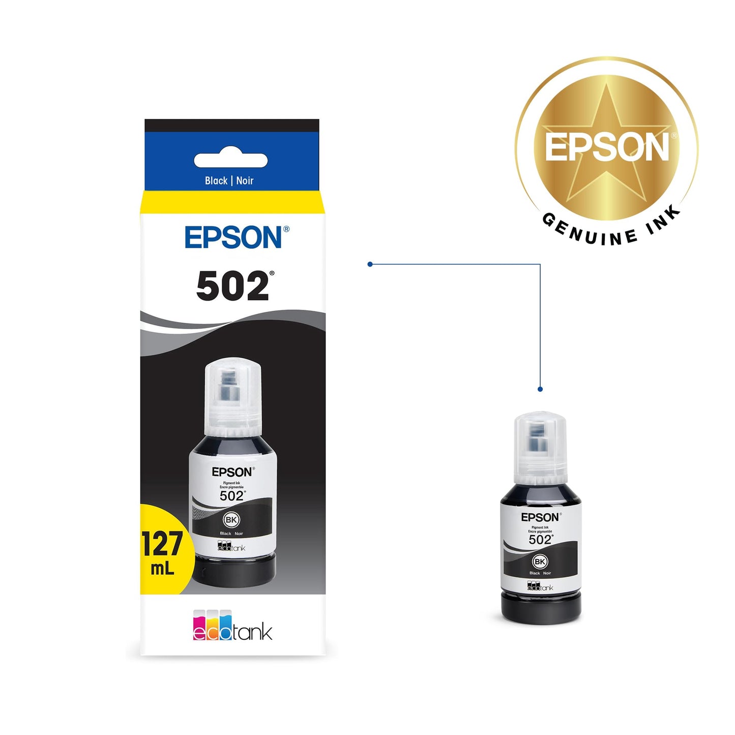 Epson T502 Pigment Black Ink Bottle