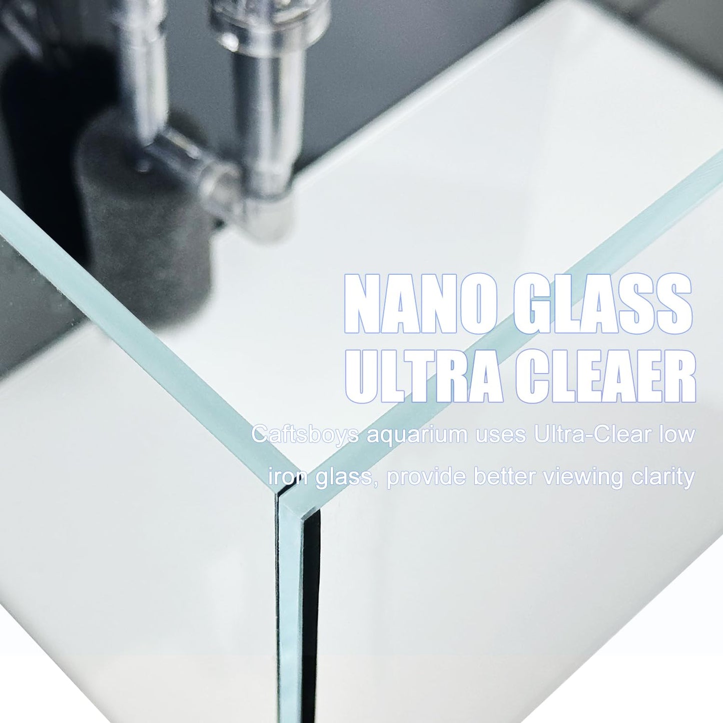 Craftsbosys 2.8 GAL Nano Fish Tank with Filter, Led Light, Gravel, Stone, Aquascape Starter Aquarium Set, Betta Fish Tank (30x18x20cm,10L)