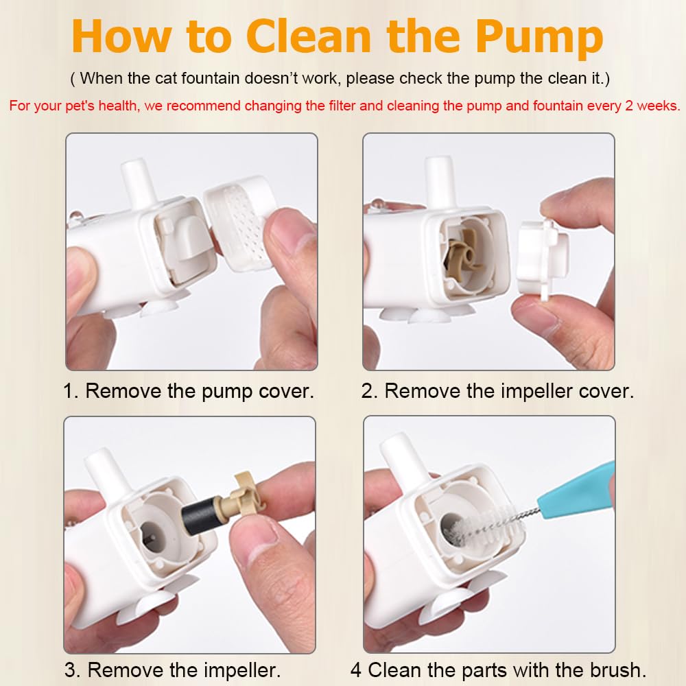 BOORCA Cat Water Fountain, 2.5L Stainless Steel Pet Water Dispenser, Ultra-Quiet Pump, Perfect for Cats, Dogs and Multiple Pets