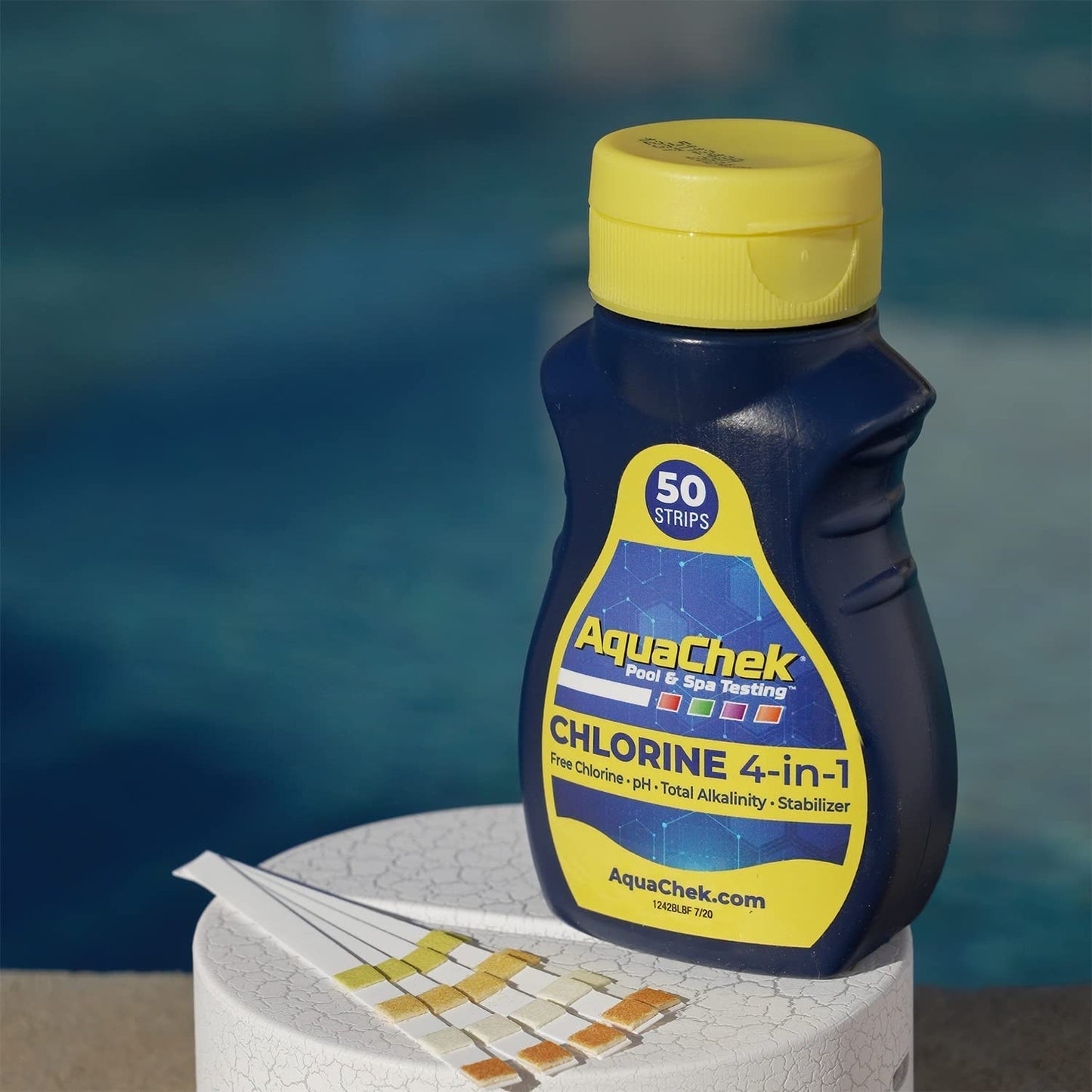 AquaChek 511244-02 Yellow 4-in-1 Free Chlorine Test Strips (2 Pack)
