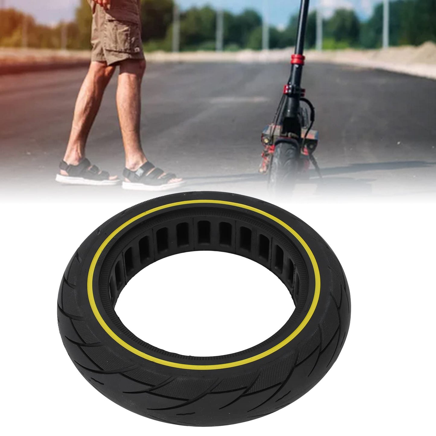 10x2.125 Scooter Tires Compatible with Max G30, High Grip Durable Tubeless Tires, Front Rear Wheel Replacement for Electric Scooter