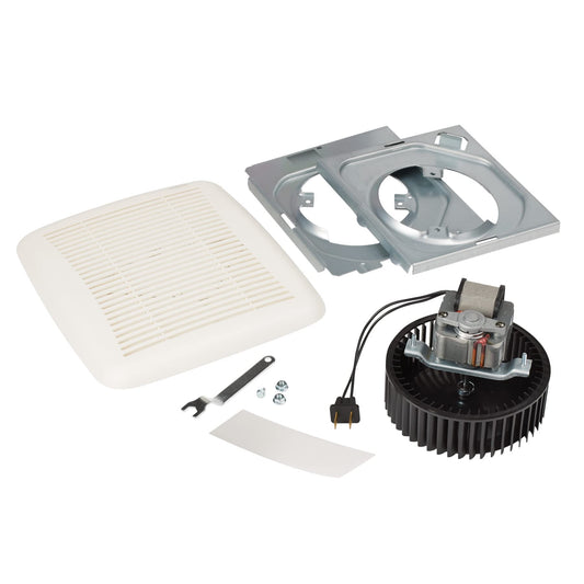 Broan-NuTone BKR60 QuickKit Ultra-Quiet Bath Fan Replacement Motor and Cover/Grille, 60 CFM, 20% more power, White