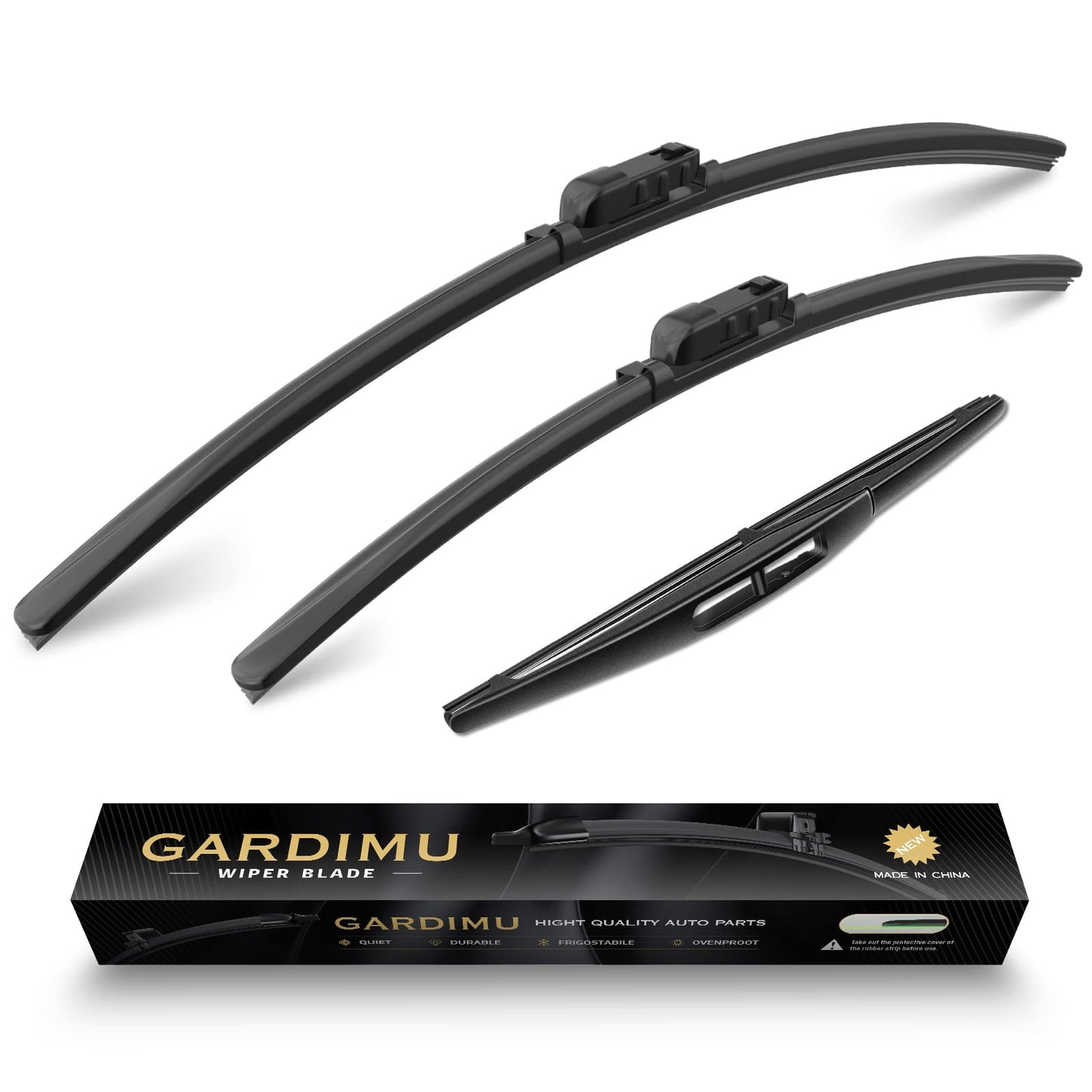 Front and Rear Windshield Wiper Blades for Honda CR-V 2023-2026, Quiet and Streak-Free 24" 19" 10" Wipers Replacement All-Weather OEM Automotive Accessories (Pack of 3)