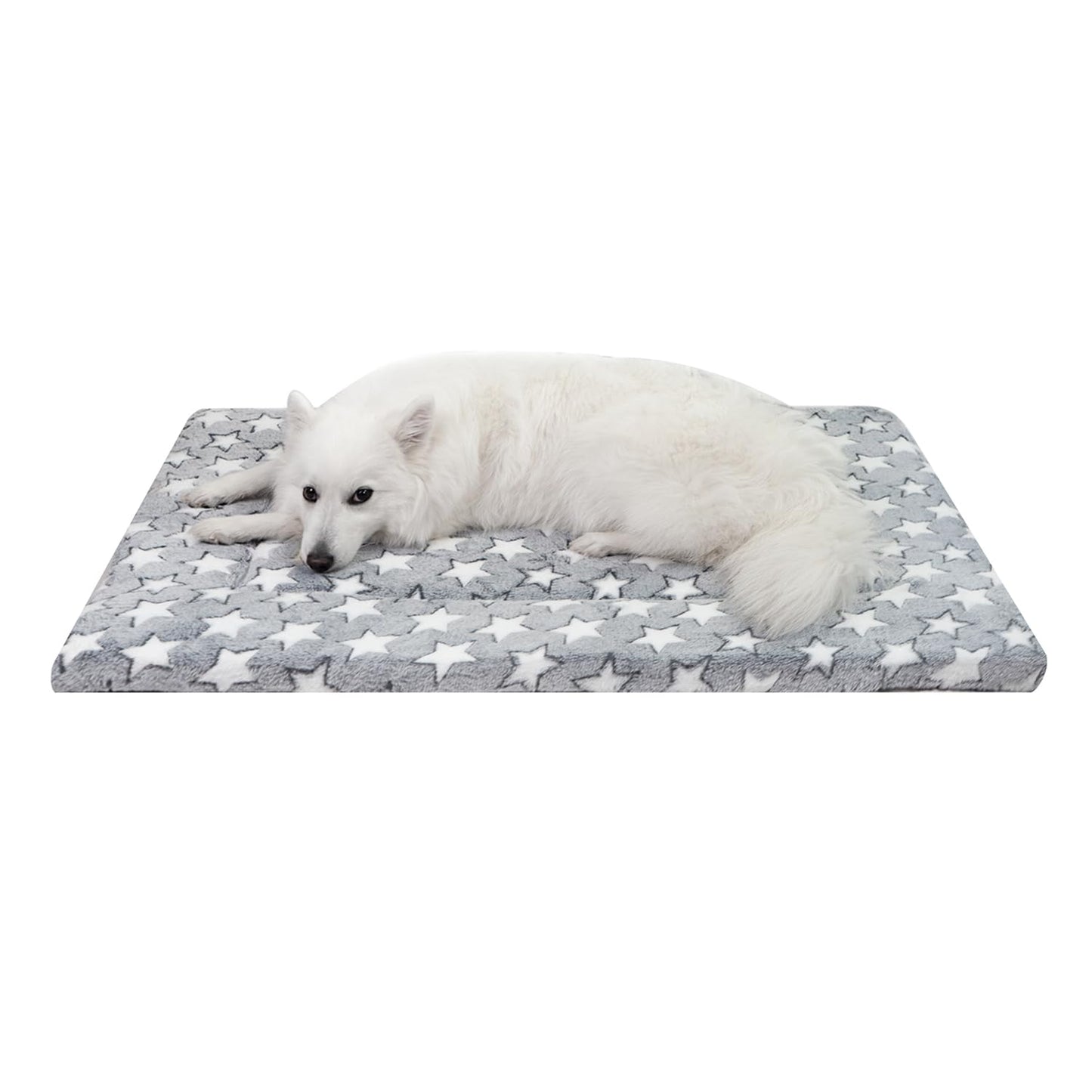 Dekeyoo Dog Crate Mats, Dog Bed Mat, Cat Mat - 105x70cm, Short Plush Pet Mat Crate Mat for Small Dogs, 4cm Thick Thin Dog Mat, Machine Washable Ideal for 105cm Dog Crates