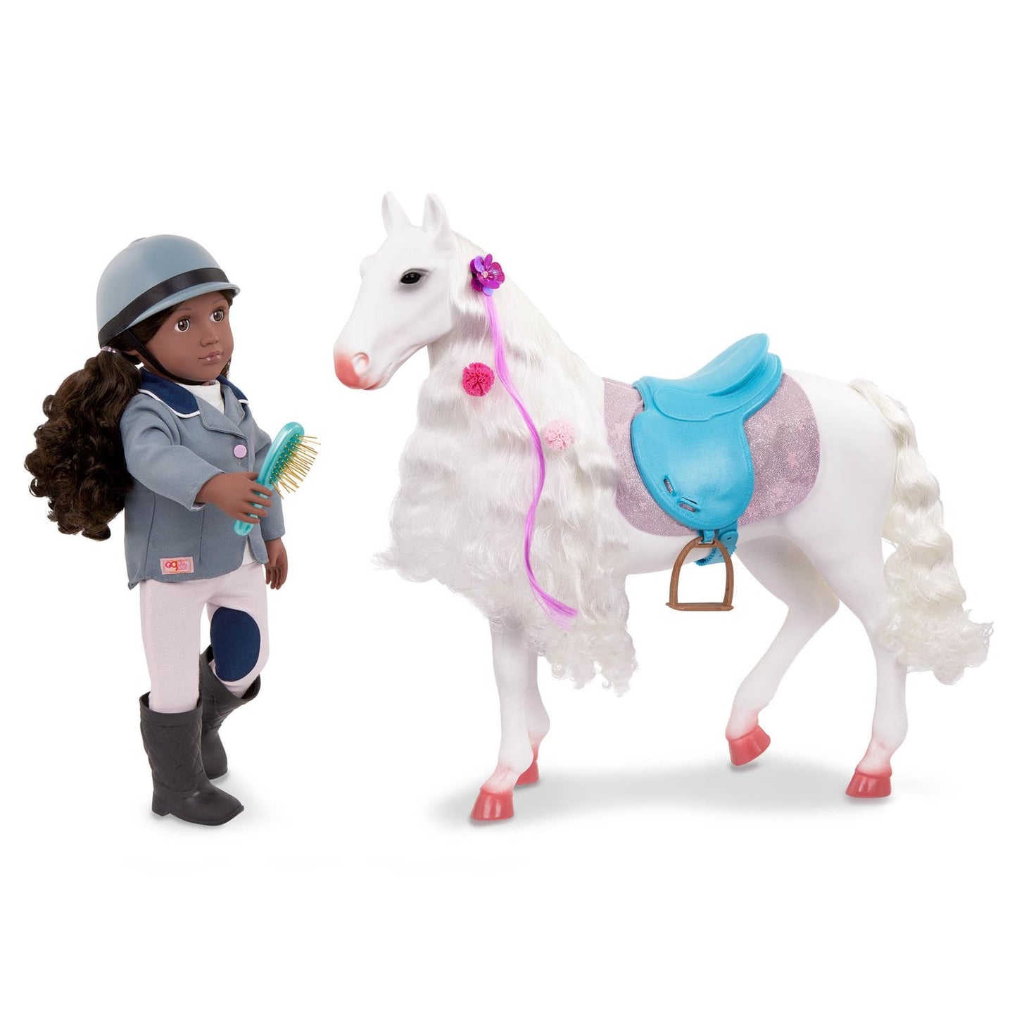 Our Generation – 20-Inch Toy Horse – Hair Styling Pieces – 18-Inch Doll Accessories – Pretend Play 3+ Years– Camarillo Hair Play Horse