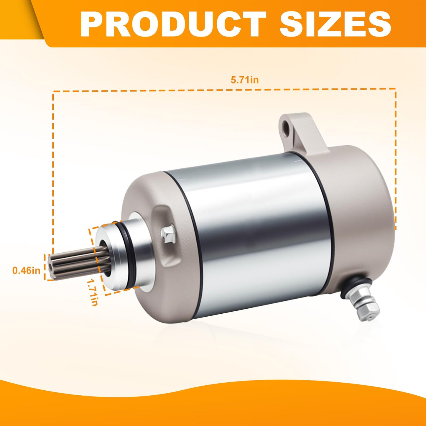 Starter Motor Replacement for Honda 350 FourTrax 4x4 2x4 ES S Rancher TRX350 FE/FM/TE/TM 2000-2006# 31200-HN5-671/31200-HN5-A81 / 31200-HN5-M01