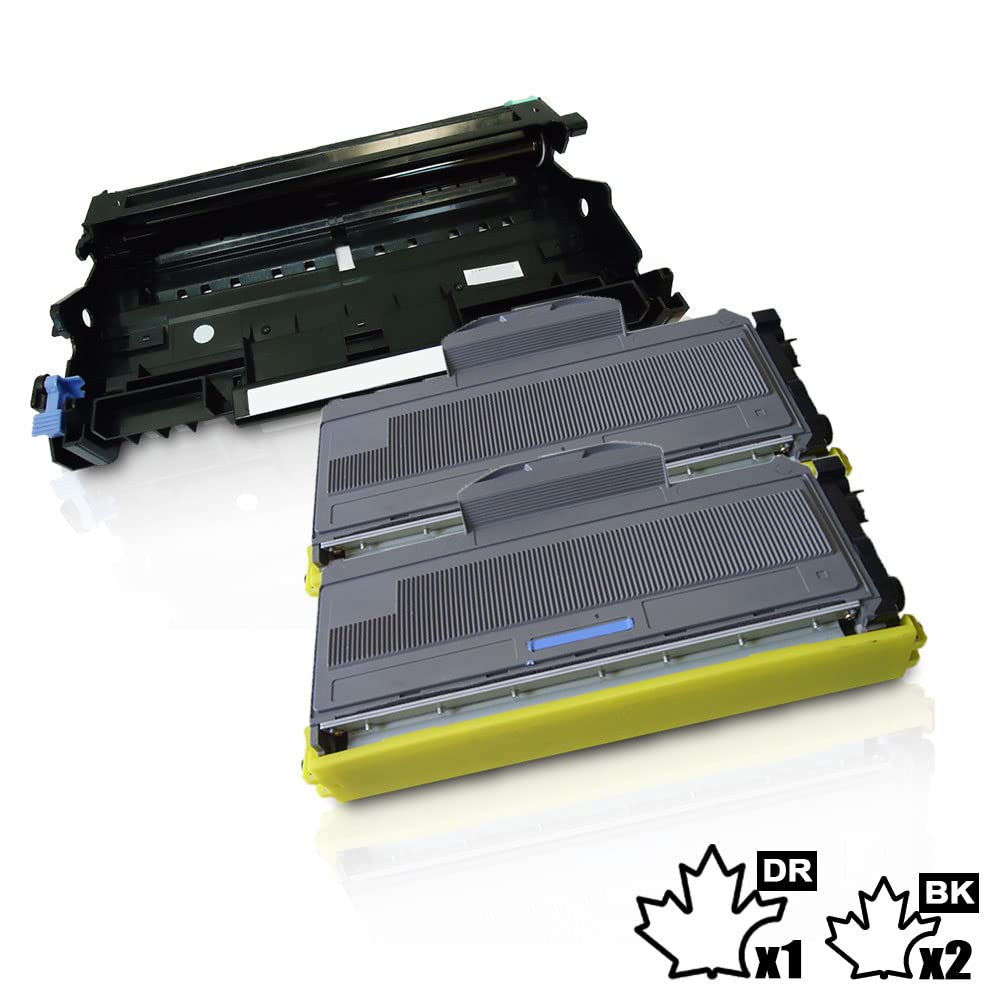 3PK-1 Inkfirst DR360 DR-360 Drum Unit + 2 TN360 TN-360 High Yield Toner Cartridges (2 Toner + 1 Drum) Compatible Replacement for Brother DCP-7030 DCP-7040 MFC-7340 MFC-7345N MFC-7440N MFC-7840W