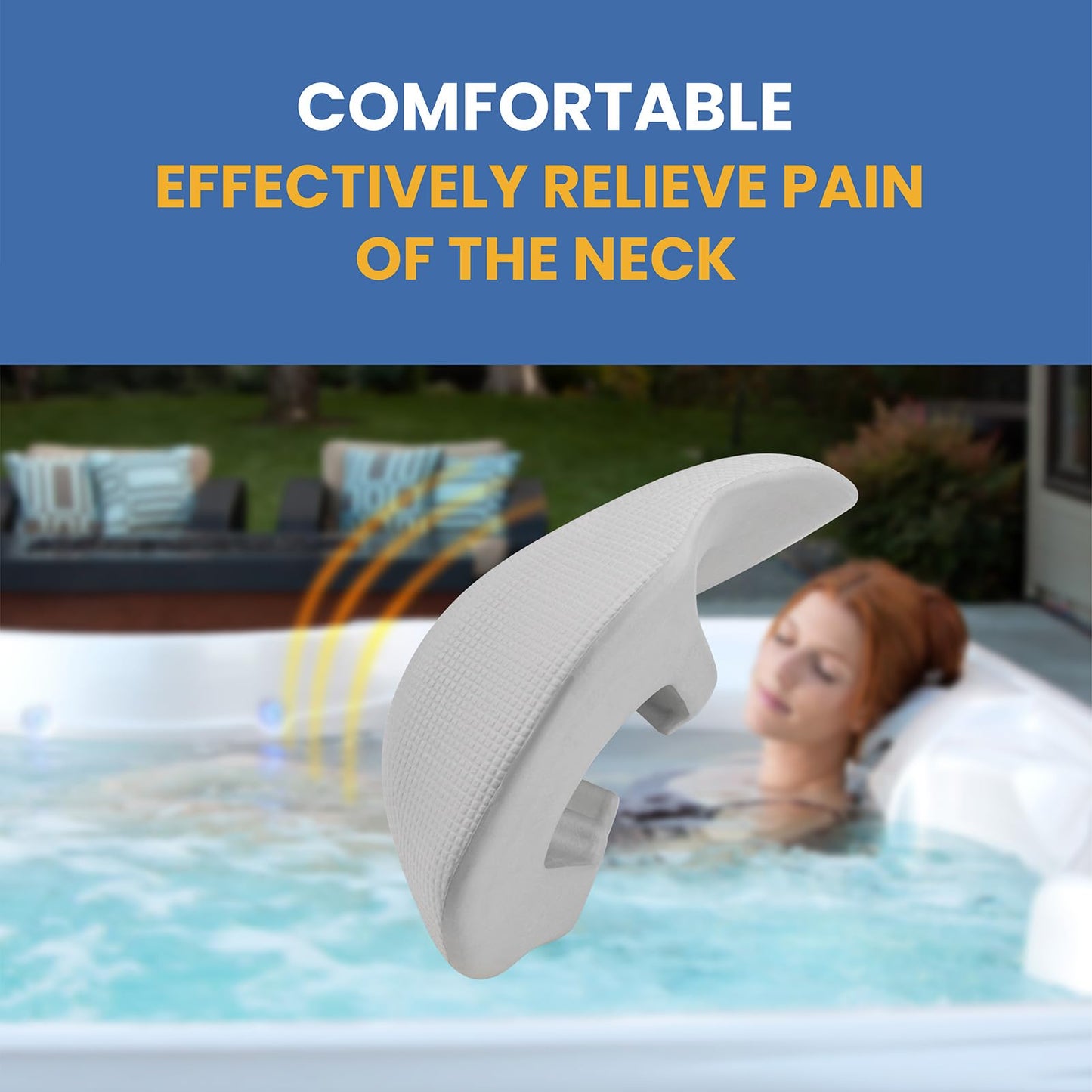 2 Pack 77228 Pillow Replacement for Hot Spring Highlife Range 2014-2022,Hot Tub Head Rest Pillows Fits Aria,Envoy,Grandee, Jetsetter,Jetsetter LX,Prodigy,Sovereign,Triumph & Vanguard,Spa Neck Pillow