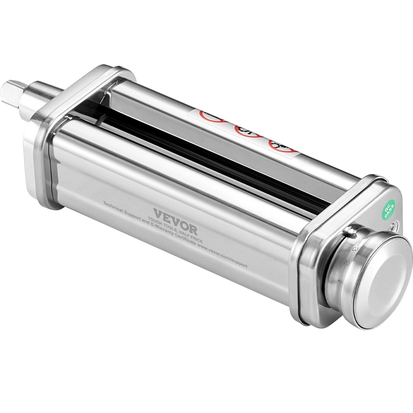 VEVOR Pasta Attachment for KitchenAid Stand Mixer, Stainless Steel Pasta Sheet Roller Attachment, Pasta Maker Machine Accessory with 8 Adjustable Thickness Knob, KitchenAid Pasta Attachment by VEVOR