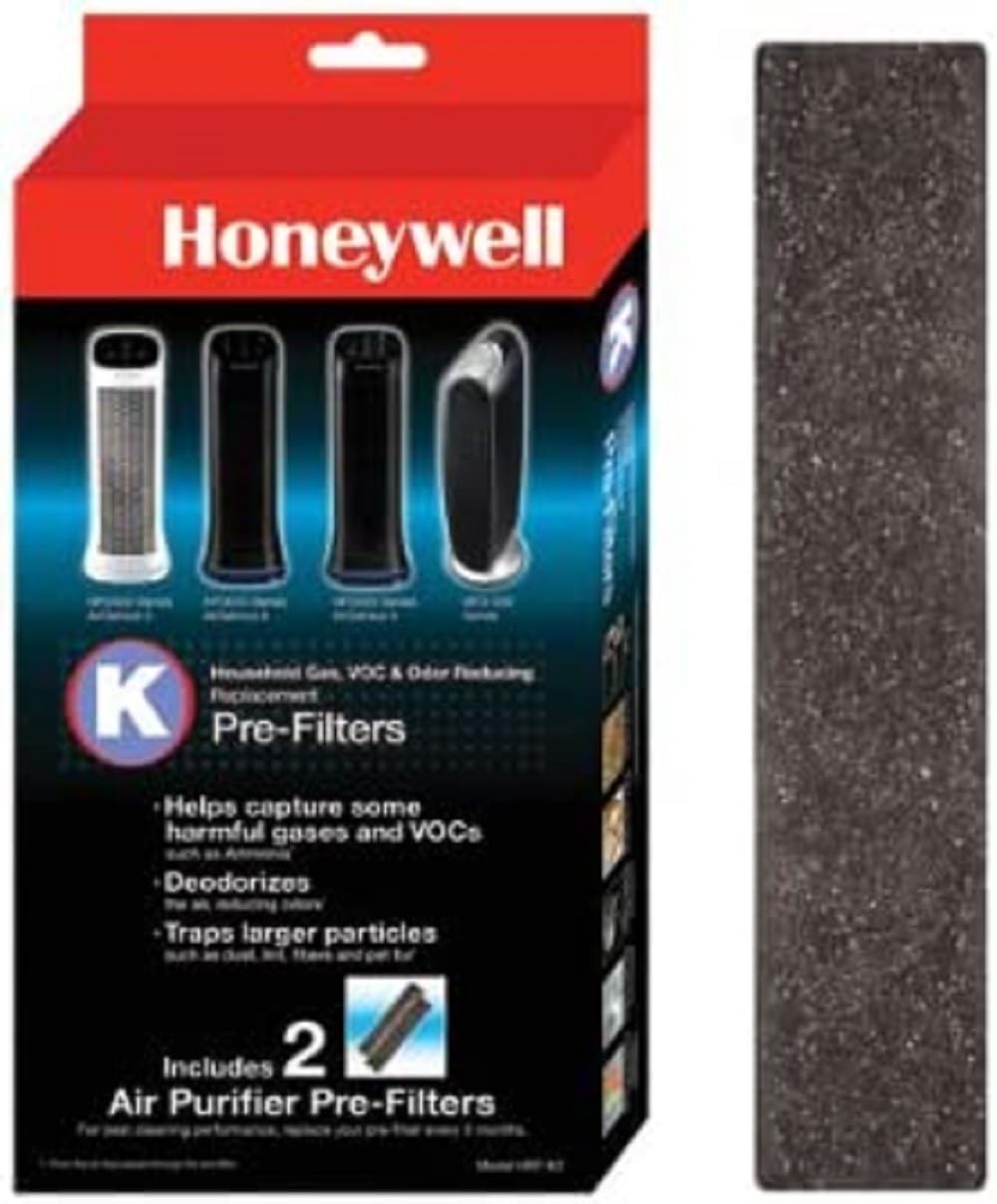 Genuine Honeywell HRF-K2C Household Gas & Odour Reducing Replacement Pre-Filter (K) for Air Purifiers