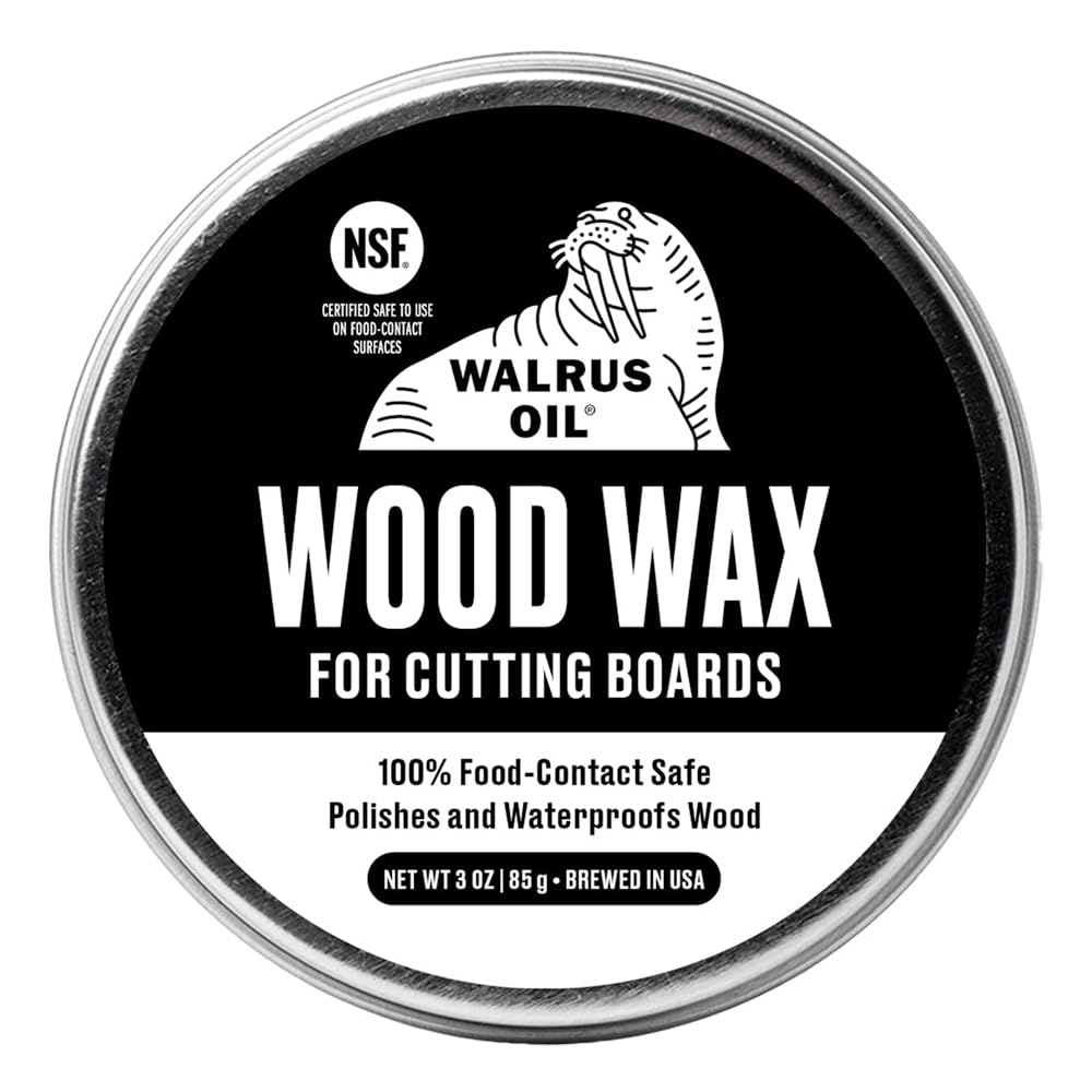 WALRUS OIL - Cutting Board Conditioner, Wood Wax, Cutting Board Feet, and Rag Set. for Cutting Boards, Butcher Blocks, Wooden Spoons, and Bowls. 100% Food-Contact Safe.
